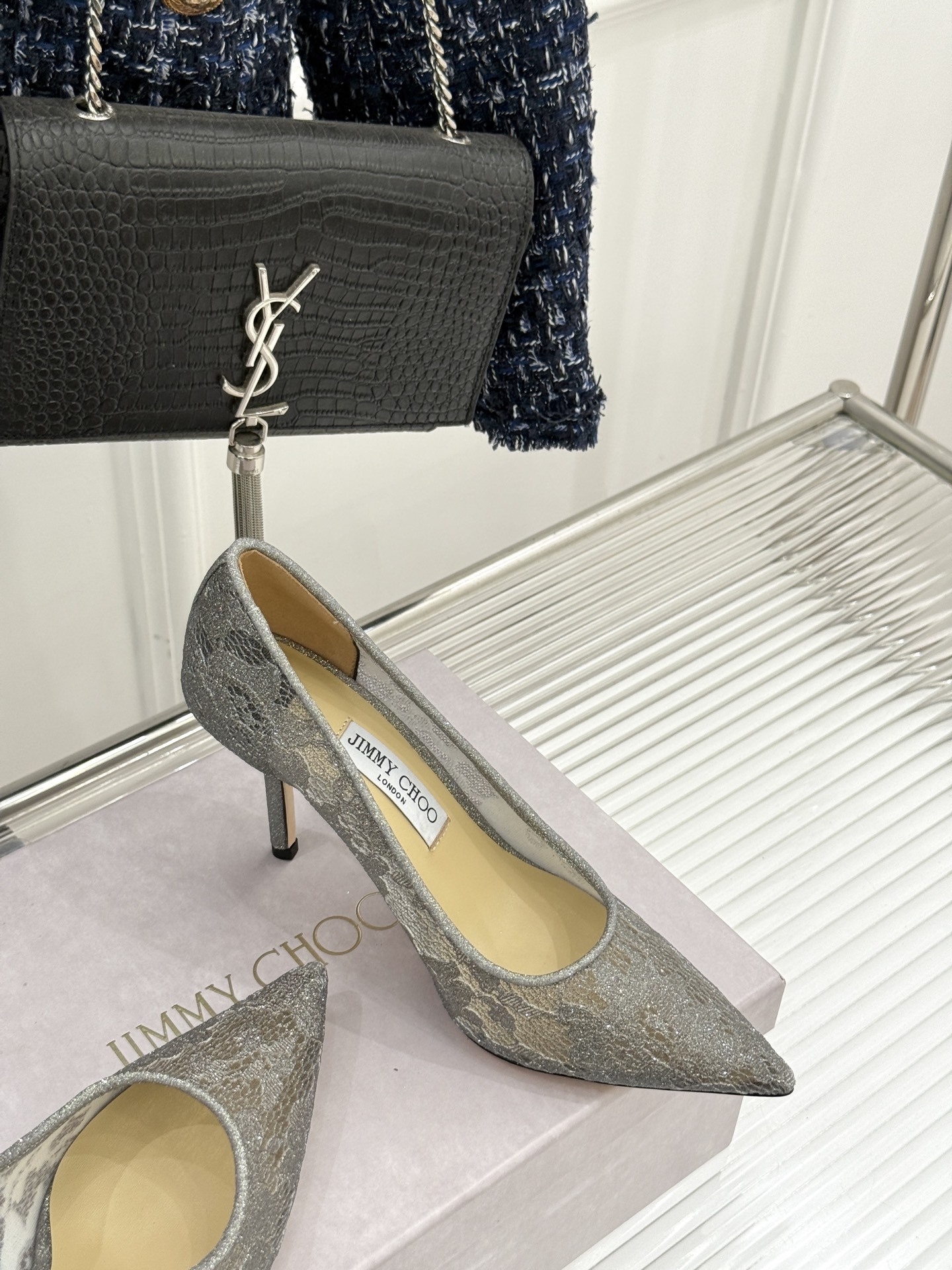 Jimmy Choo|吉米周经典春夏爆款蕾丝高跟鞋
________________________