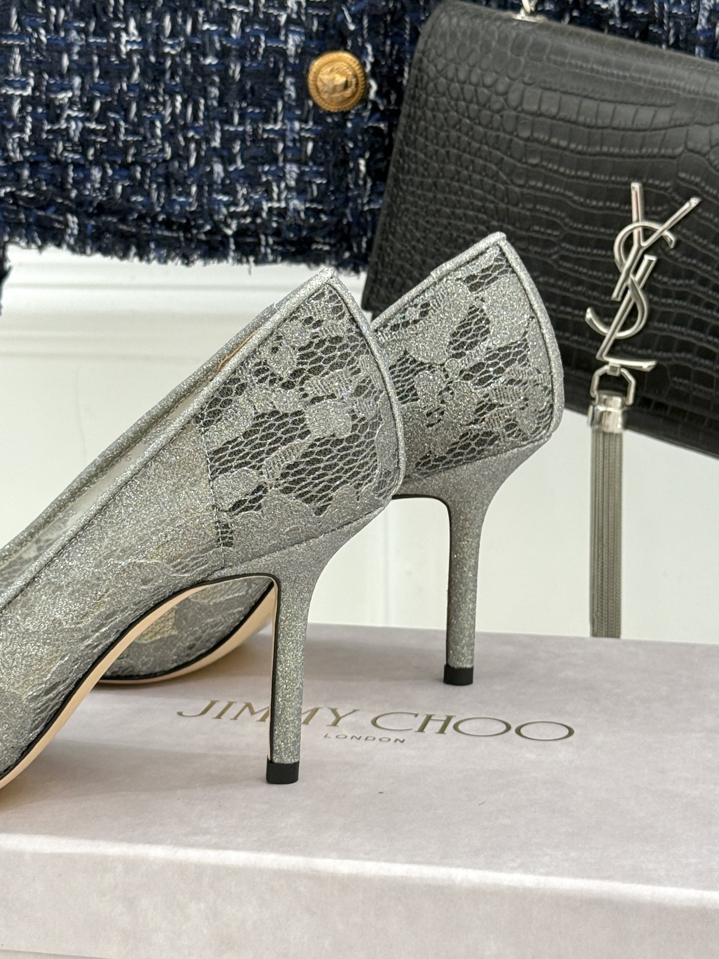Jimmy Choo|吉米周经典春夏爆款蕾丝高跟鞋
________________________