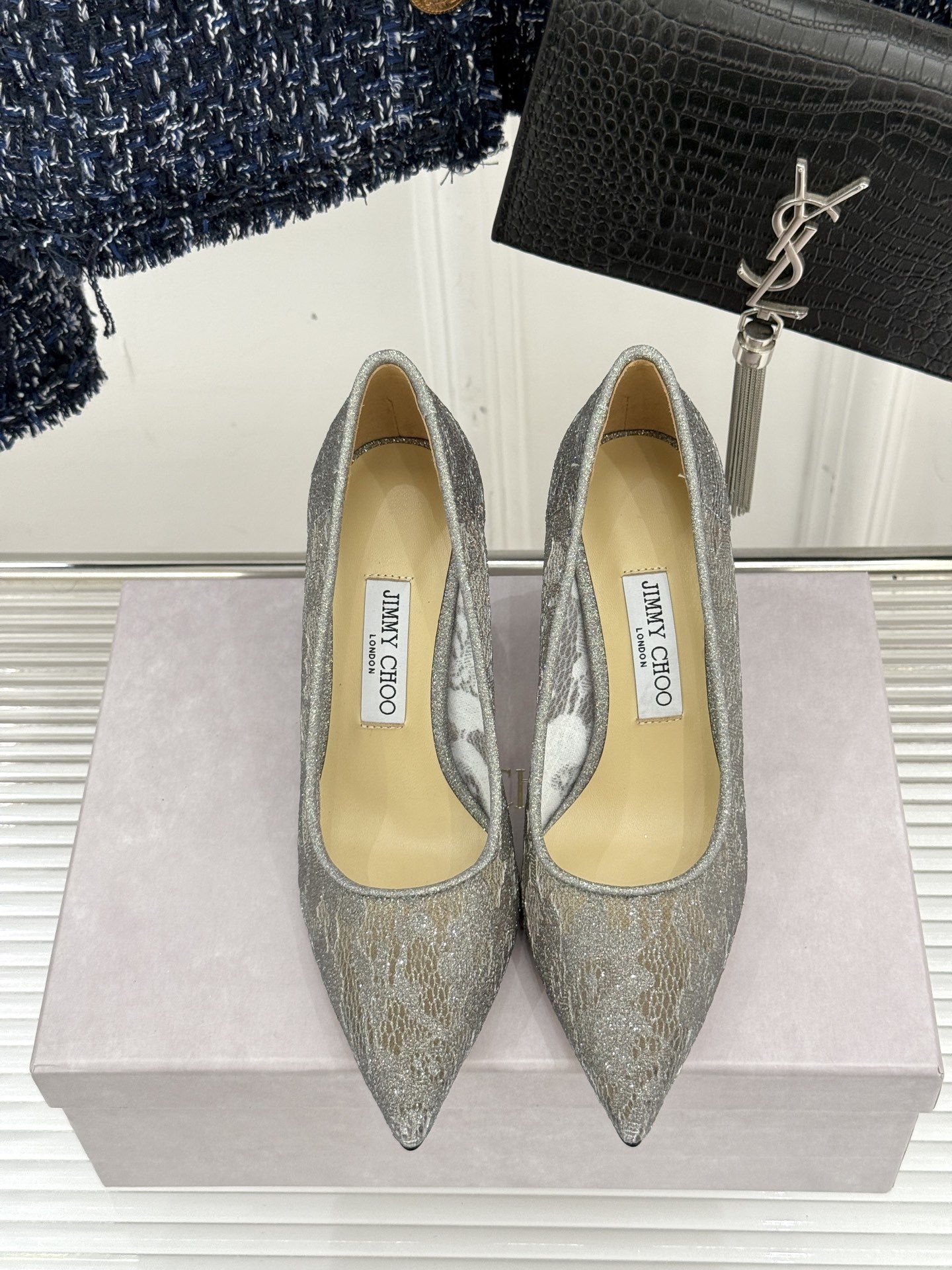 Jimmy Choo|吉米周经典春夏爆款蕾丝高跟鞋
________________________