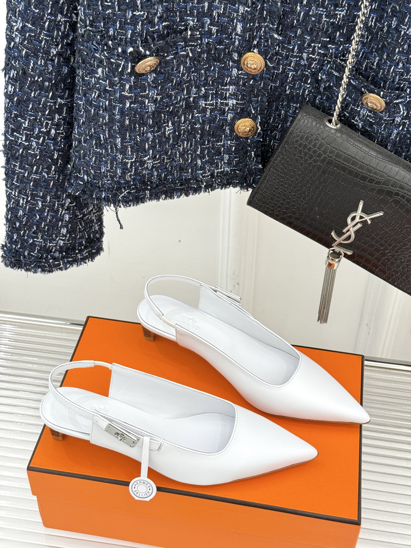 Hermès Kelly Buckle Kitten Heel Sandals: French Chic & Luxurious Style 4 i1750694293398 2307 0 2