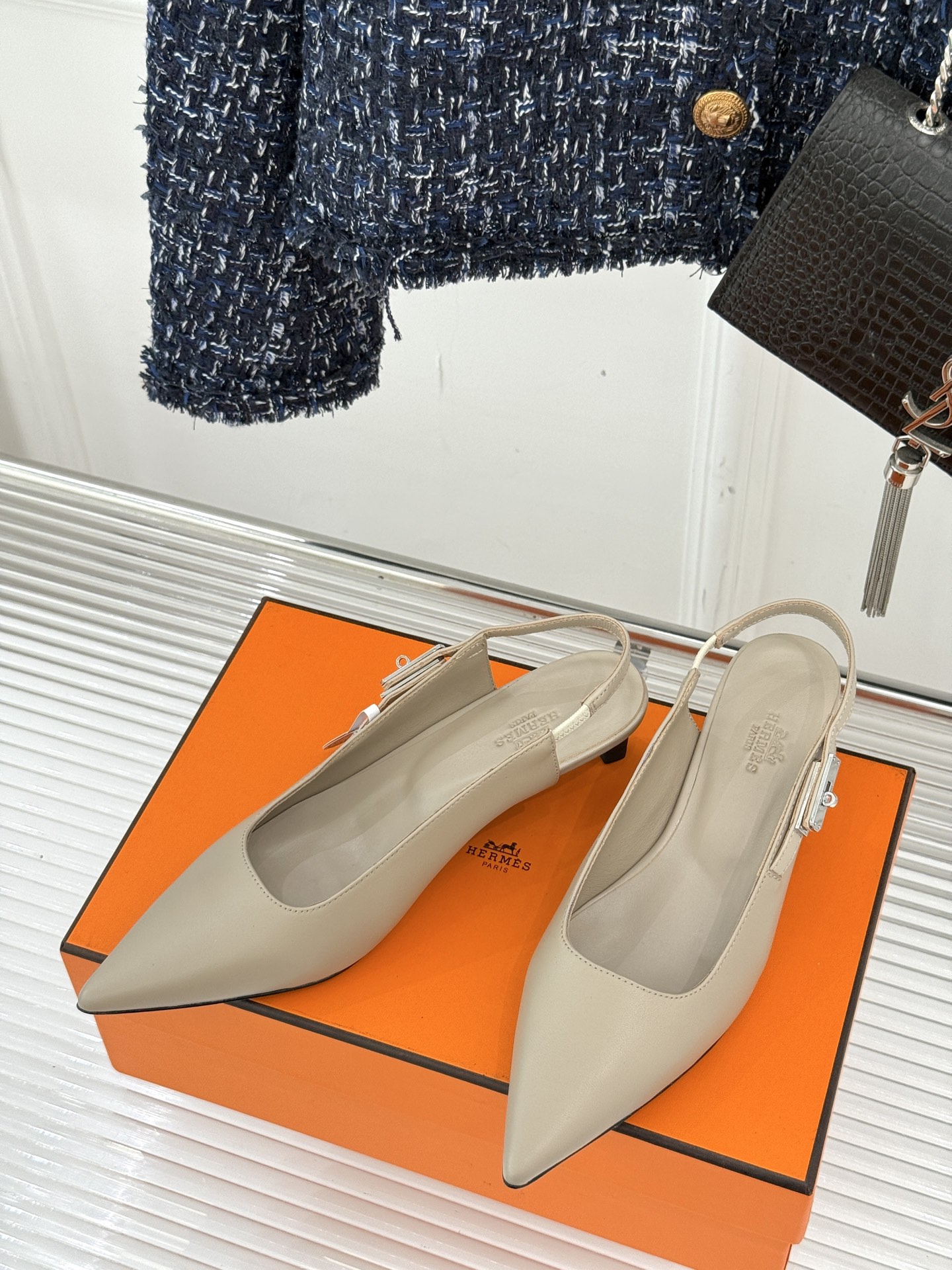 Hermes Kelly Buckle Kitten Heel Sandals: French Chic & Luxurious Style 3 i1750694314569 5931 0 1