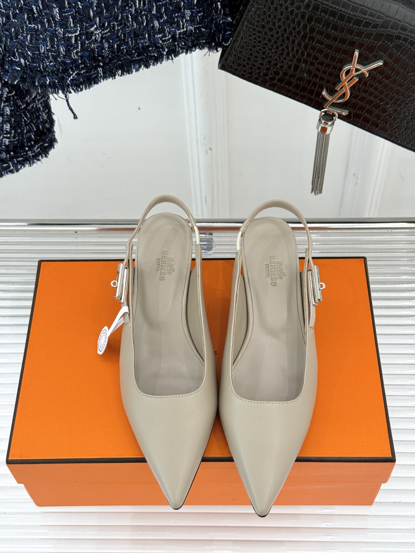 Hermes Kelly Buckle Kitten Heel Sandals: French Chic & Luxurious Style 5 i1750694314585 2491 0 3