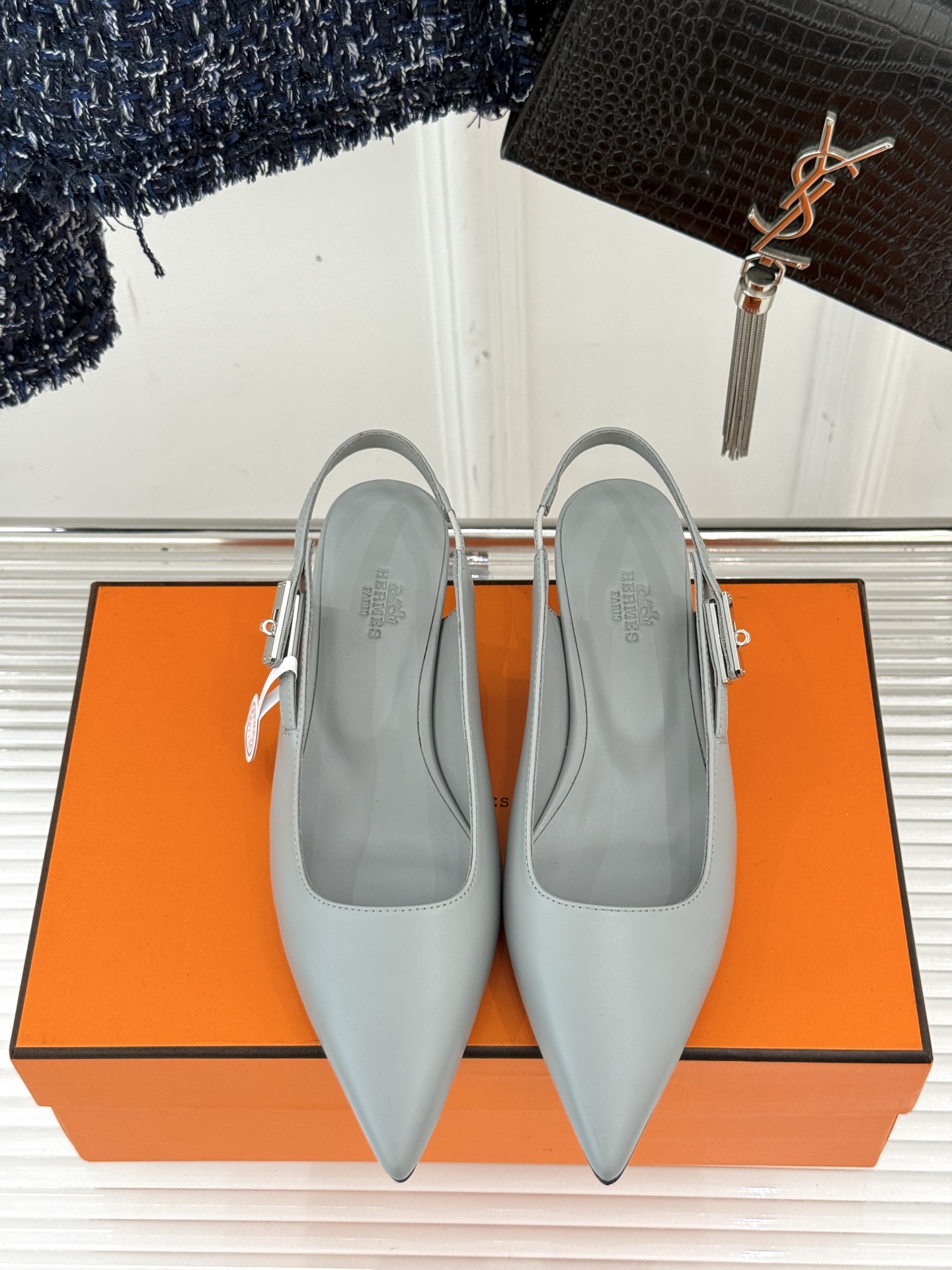 Hermès Kelly Buckle Slingback Kitten Heel Sandals - Luxurious & Chic 5 i1750694338410 9788 0 3