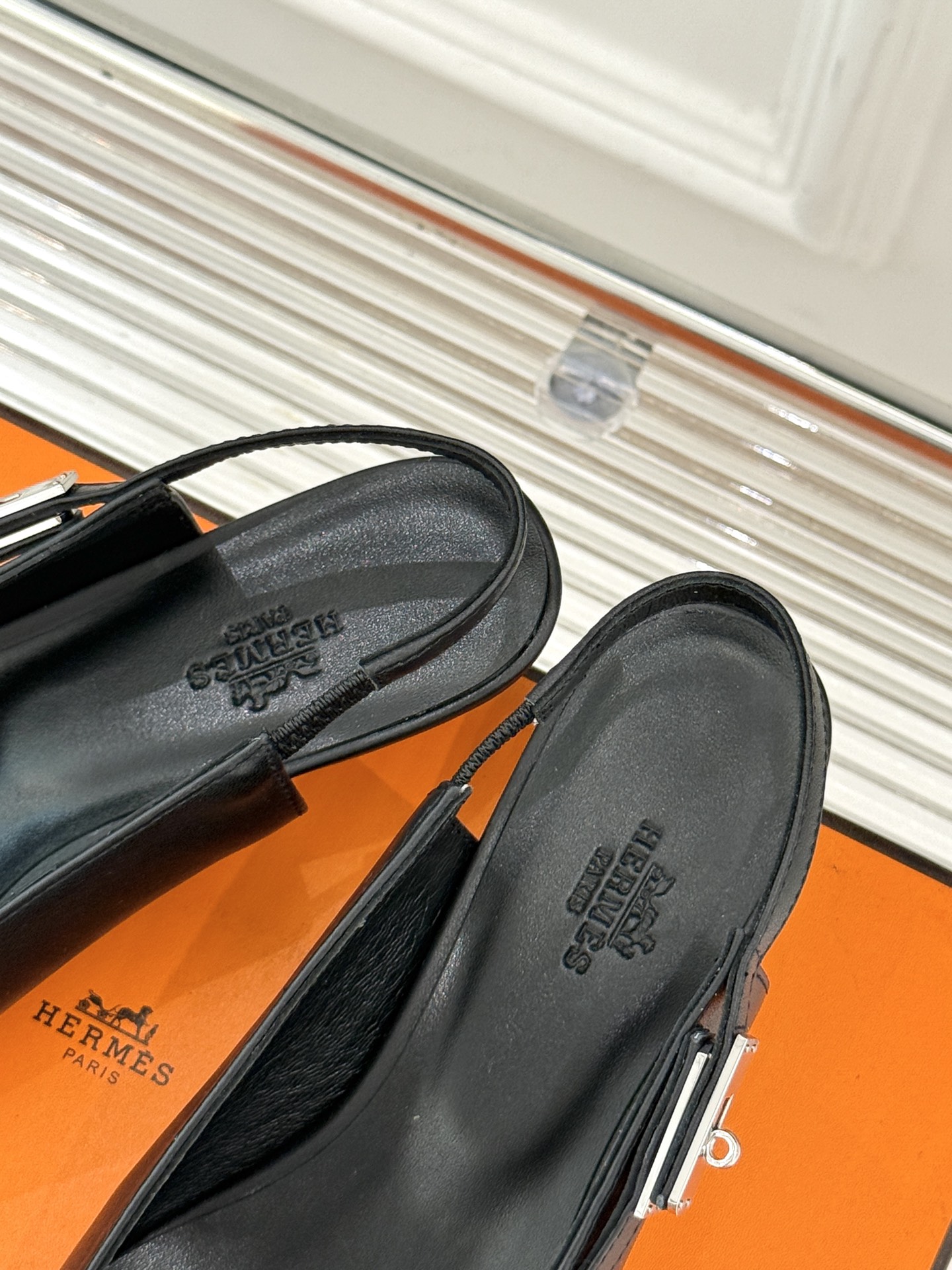 Hermès Kelly Buckle Slingback Kitten Heel Sandals: Parisian Chic & Luxury 9 i1750694383351 876 0 7