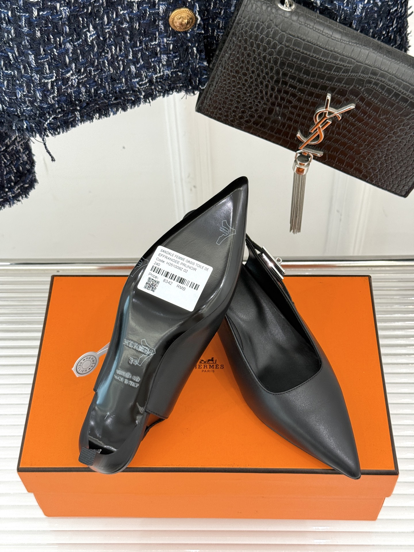 Hermès Kelly Buckle Slingback Kitten Heel Sandals: Parisian Chic & Luxury 10 i1750694383380 5326 0 8