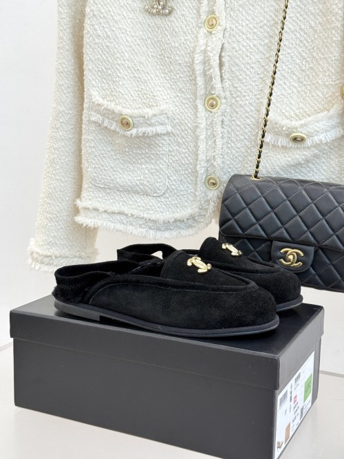 Chanel Women's Suede & Fur CC Logo Mules, Comfortable and Chic 1 Chanel Women's Suede & Fur CC Logo Mules, Comfortable and Chic