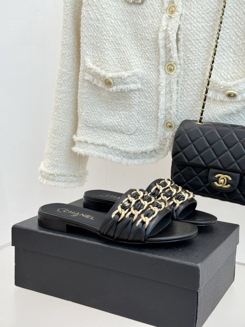 Chanel 25K Spring/Summer Chain Sandals - Iconic Style & Comfort