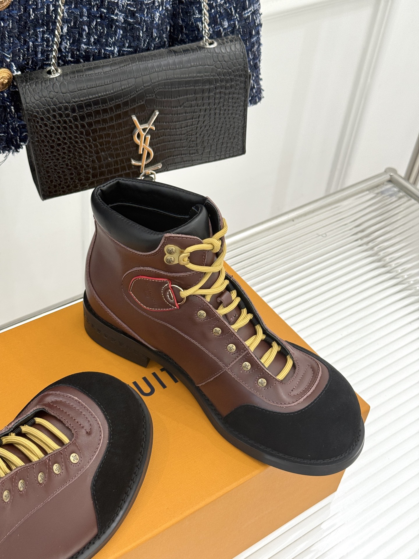Louis Vuitton Women's Fall High-Top Ankle Boots - Brown and Black, Size 39-44 6 i1756829974224 2042 0 4