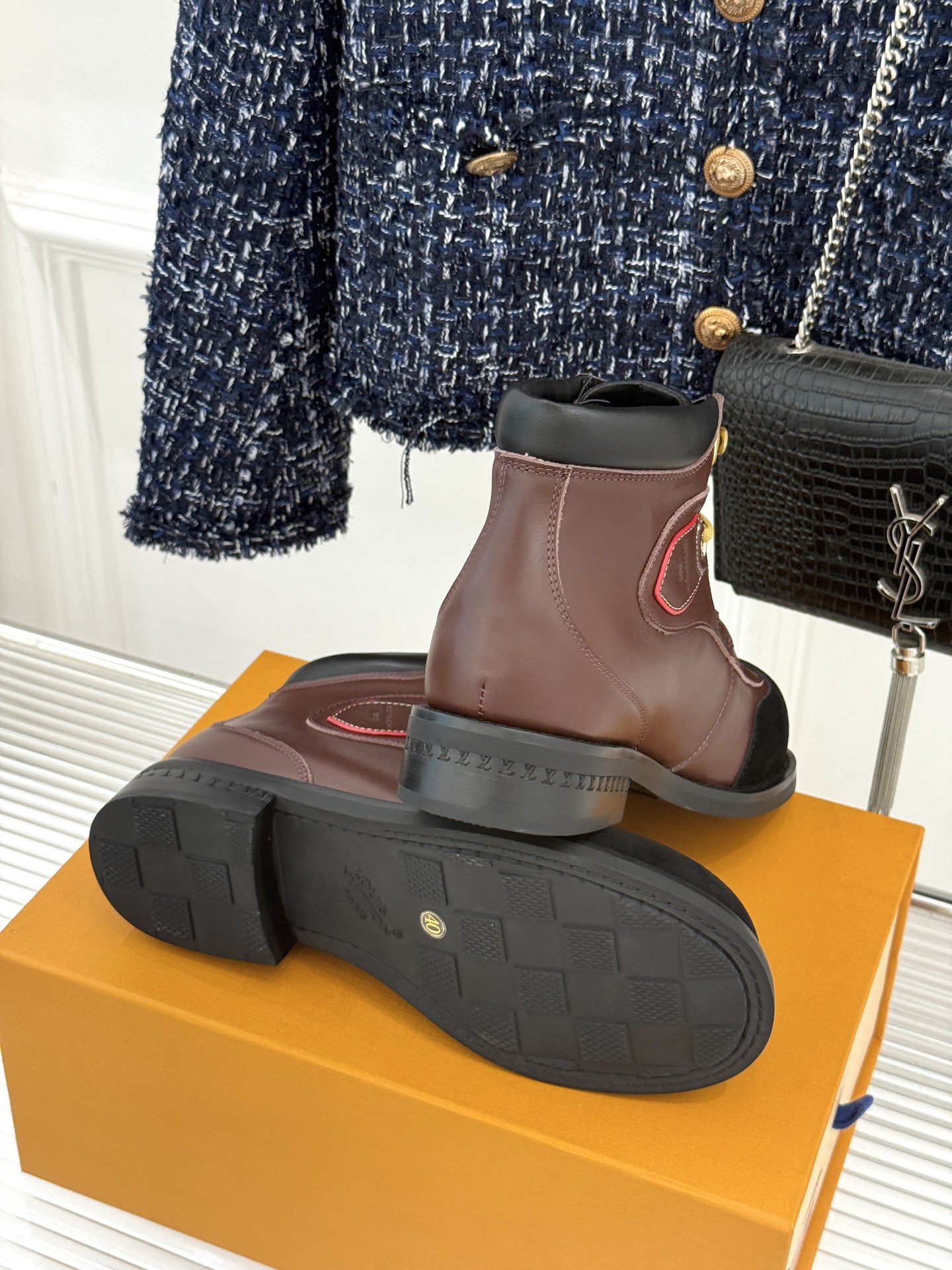 Louis Vuitton Women's Fall High-Top Ankle Boots - Brown and Black, Size 39-44 10 i1756829975548 5037 0 8