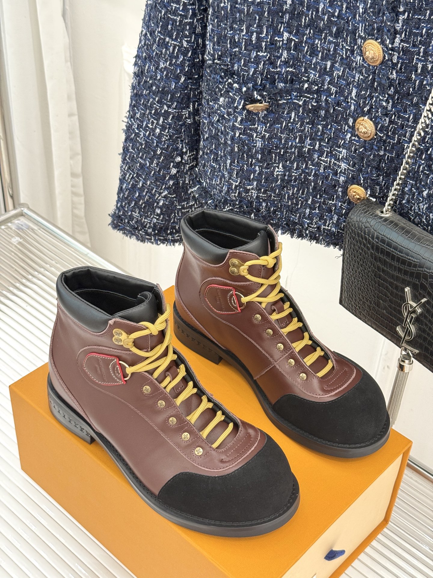 Louis Vuitton Women's Fall High-Top Ankle Boots - Brown and Black, Size 39-44 4 i1756829975553 512 0 2