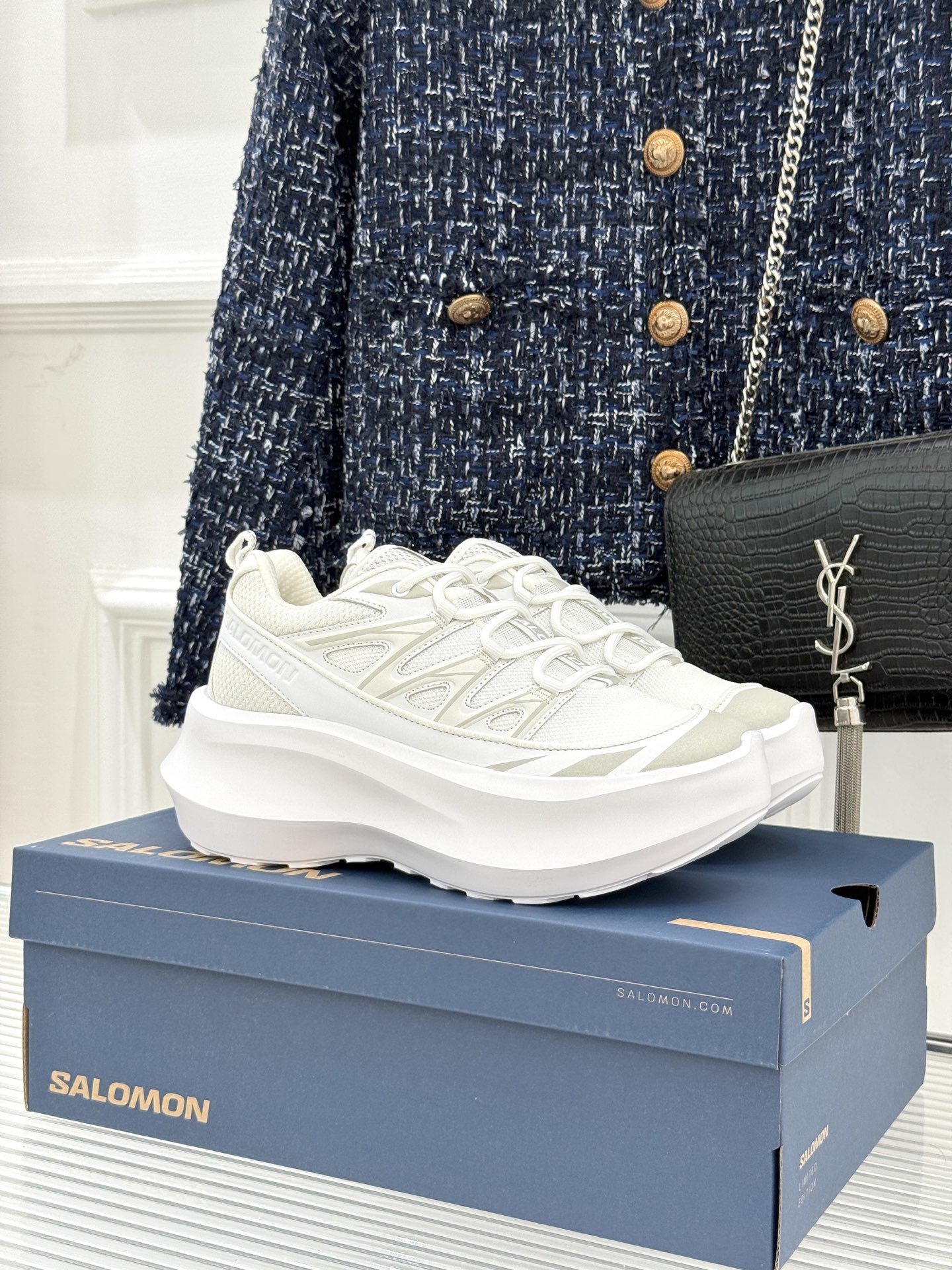 COMME des GARÇONS x SALOMON XT-6 萨洛蒙联名厚底运动鞋当先锋解构美学撞上