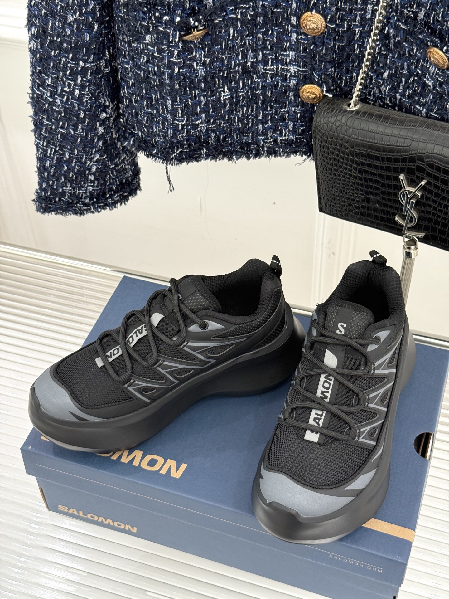 COMME des GARÇONS x SALOMON XT-6 萨洛蒙联名厚底运动鞋当先锋解构美学撞上
