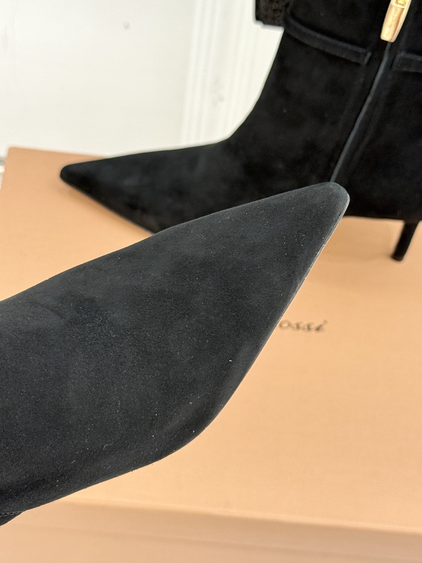 Gianvitorossi25WF秋冬新品侧拉链尖头高跟短靴当极简美学邂逅意式匠心这款短靴就此成为你鞋柜