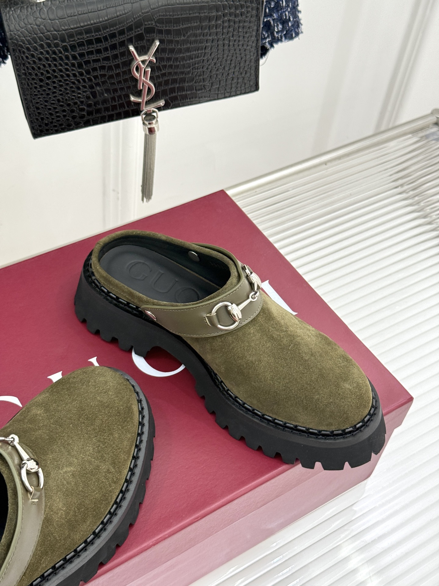 Gucci/古驰25WF新品马衔扣厚底乐福勃肯鞋半拖把Gucci经典穿在脚上 时髦感拉满寻觅一双能兼具舒
