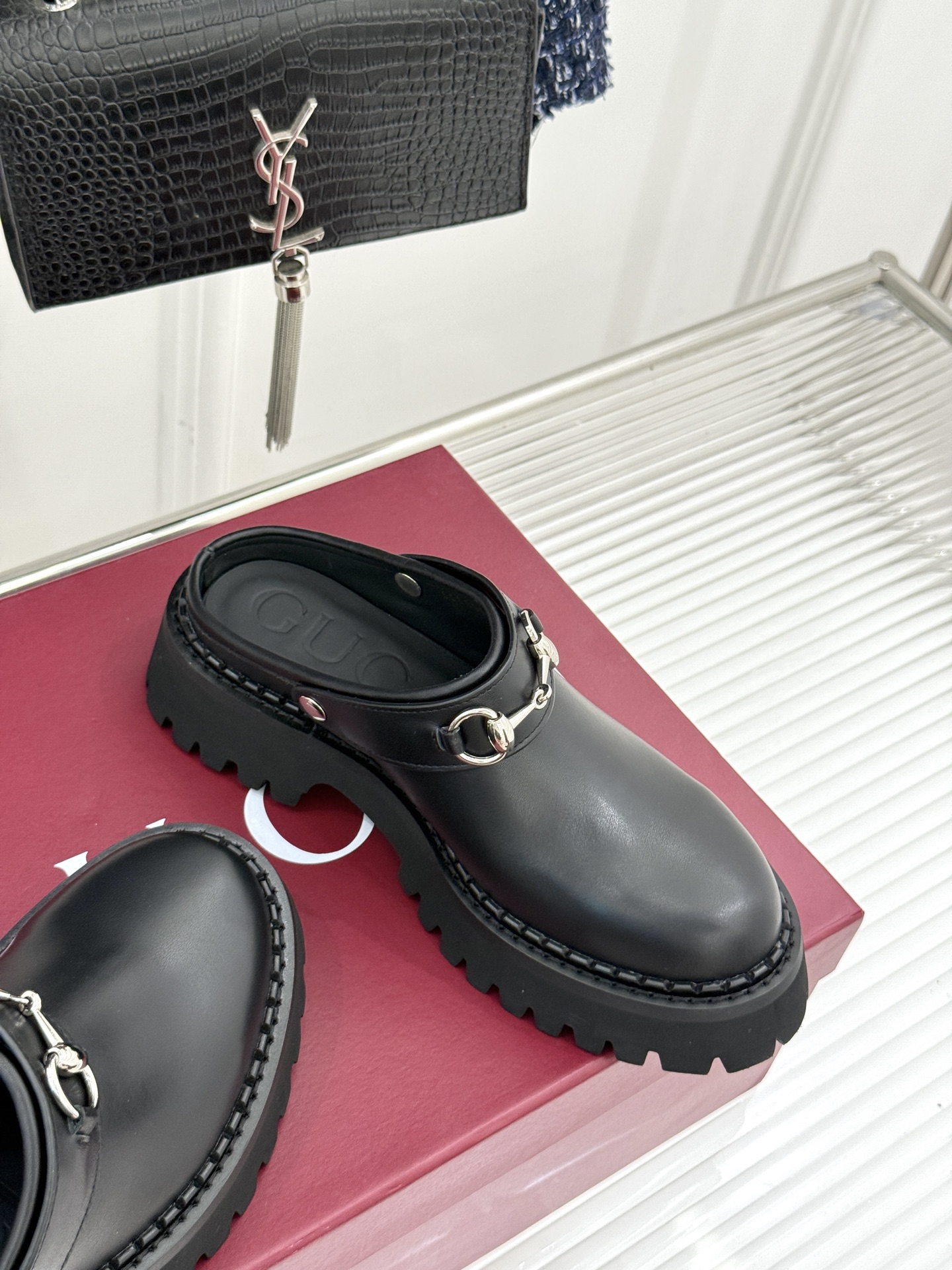 Gucci/古驰25WF新品马衔扣厚底乐福勃肯鞋半拖把Gucci经典穿在脚上 时髦感拉满寻觅一双能兼具舒