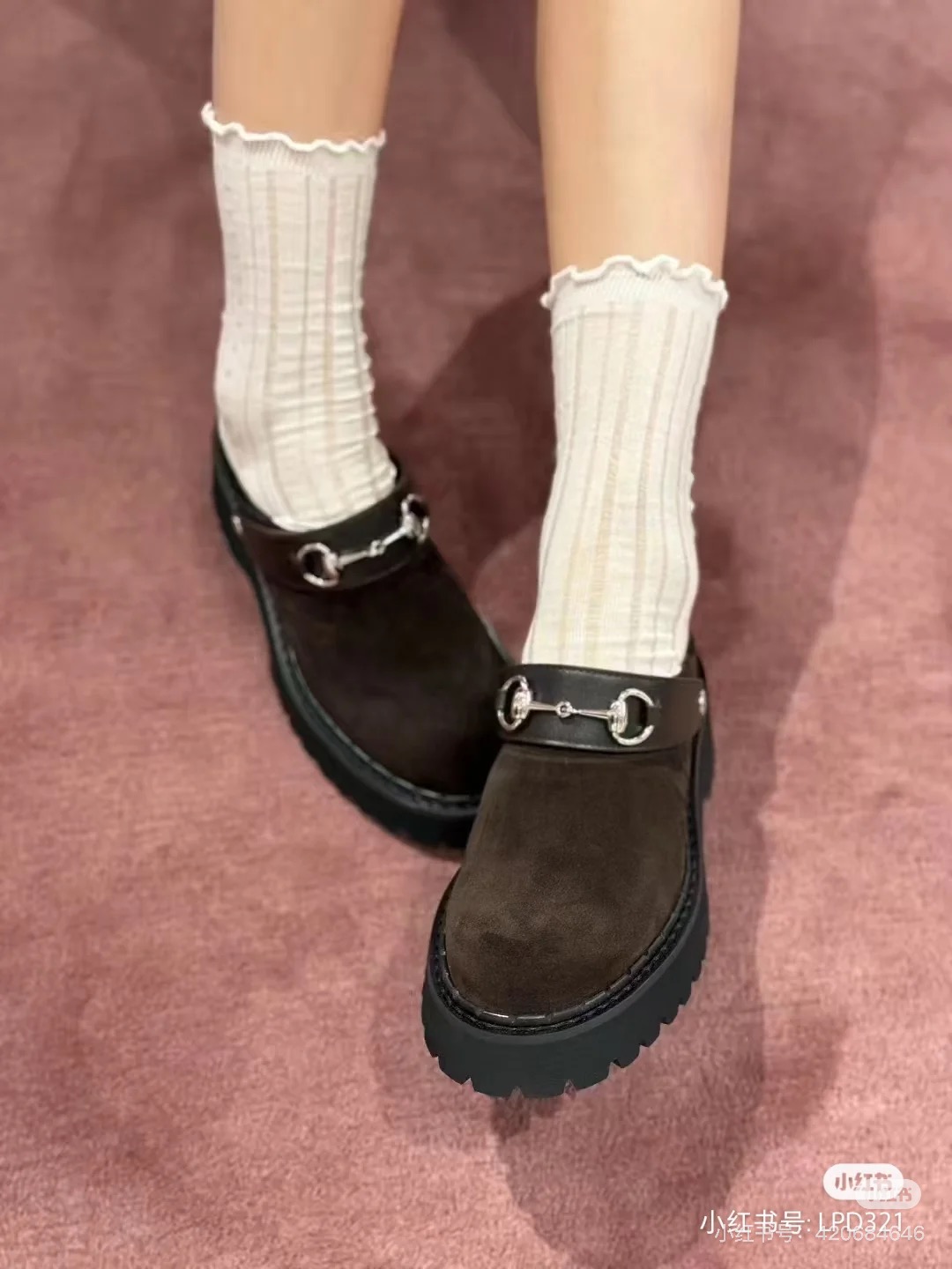 NO:493210,Presentation diagram of foot, half drag19860909上脚示范图,半拖,Women's Shoes