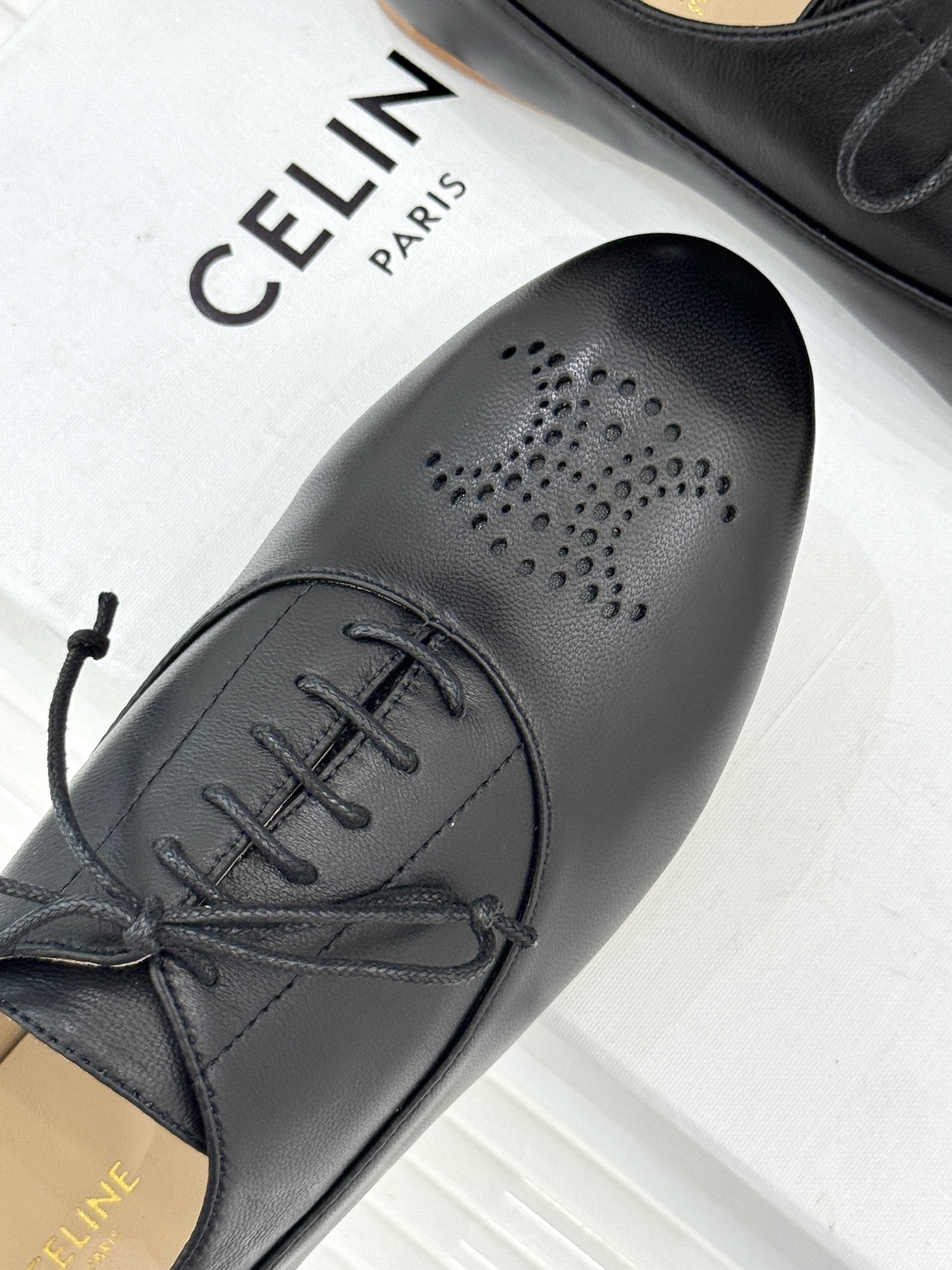 Celine /塞琳25WF新品凯旋门小皮鞋将先锋设计与经典元素融合演绎出独树一帜的时髦态度 。标志性的
