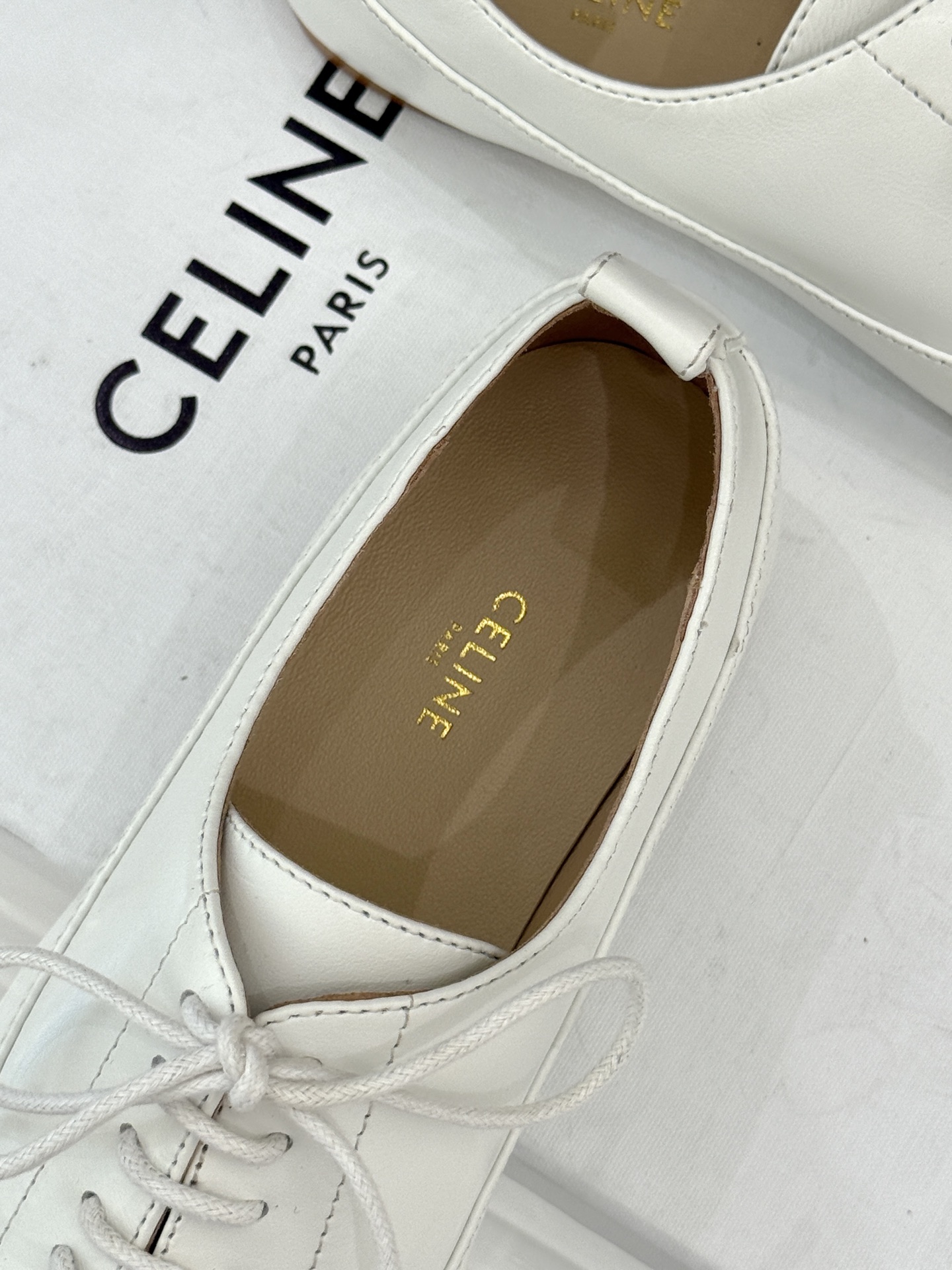 Celine /塞琳25WF新品凯旋门小皮鞋将先锋设计与经典元素融合演绎出独树一帜的时髦态度 。标志性的
