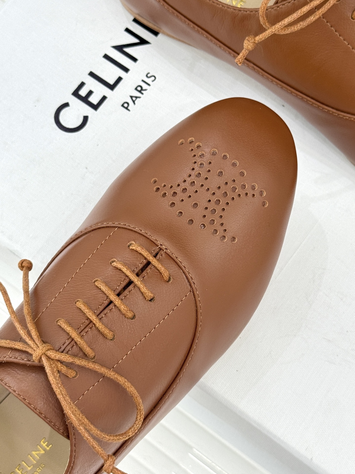Celine /塞琳25WF新品凯旋门小皮鞋将先锋设计与经典元素融合演绎出独树一帜的时髦态度 。标志性的