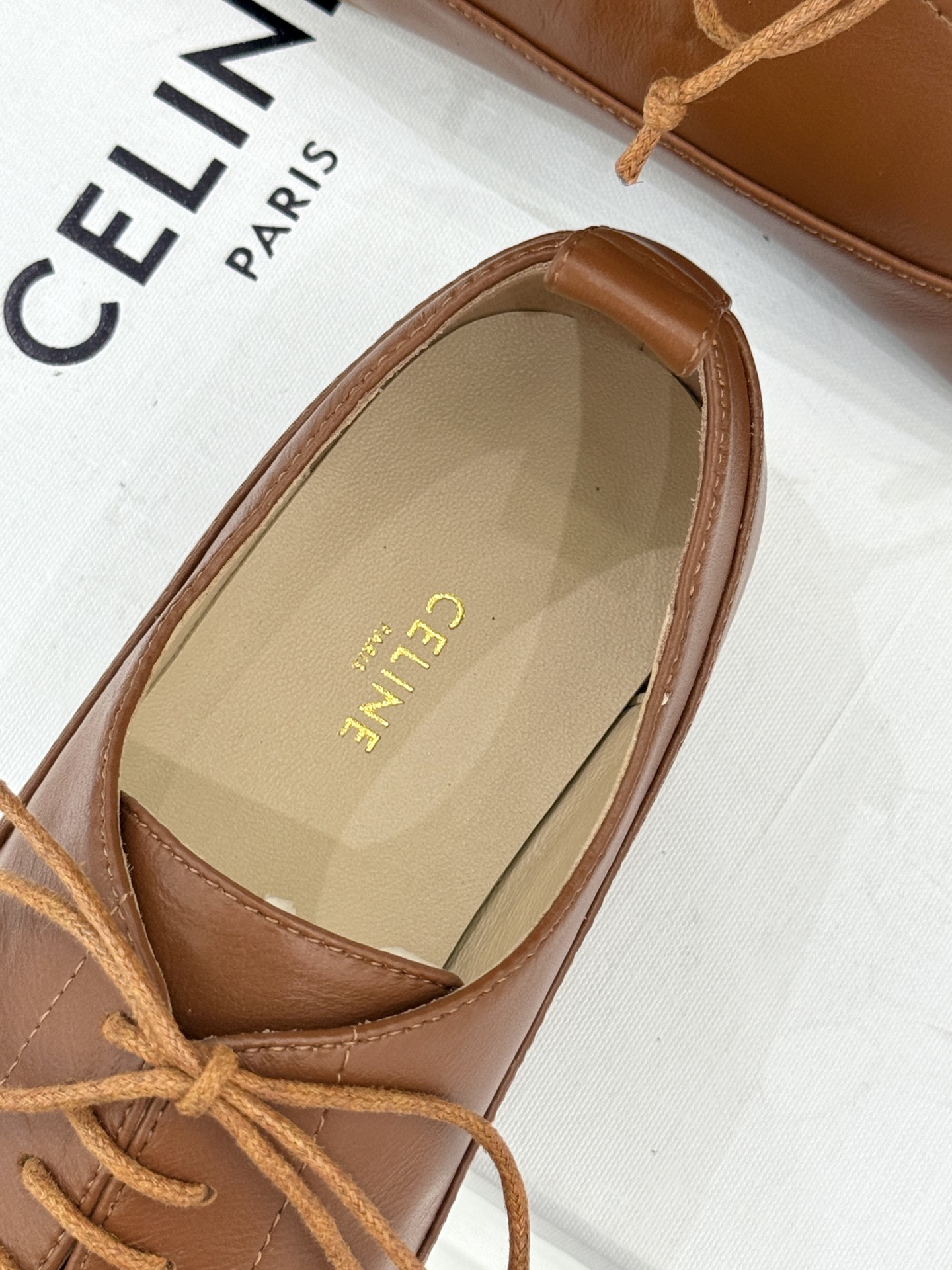 Celine /塞琳25WF新品凯旋门小皮鞋将先锋设计与经典元素融合演绎出独树一帜的时髦态度 。标志性的