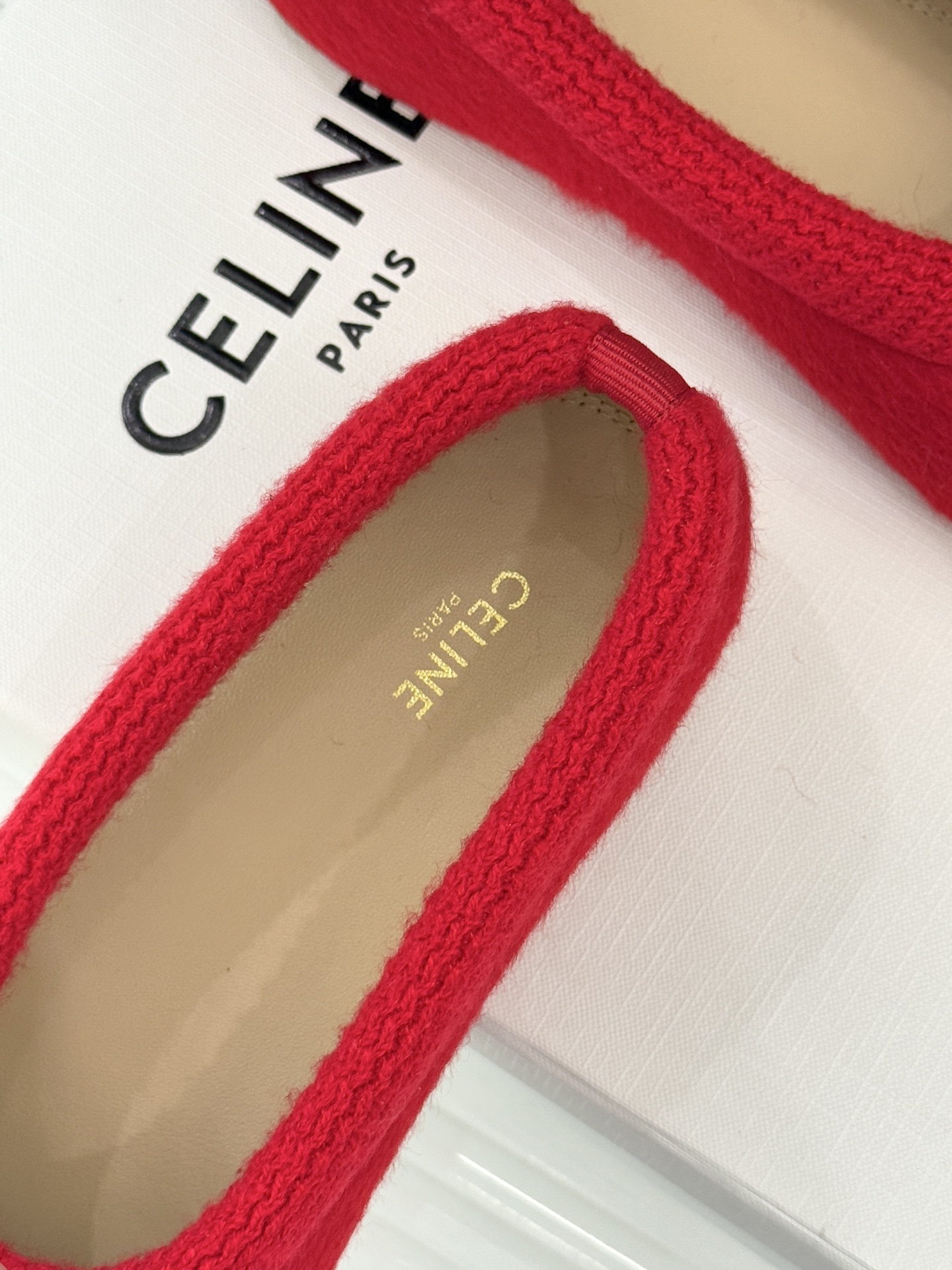 Celine /塞琳25WF新品蝴蝶结针织毛毛平底芭蕾舞鞋当芭蕾美学的灵动邂逅布尔乔亚风的慵懒精致这双芭