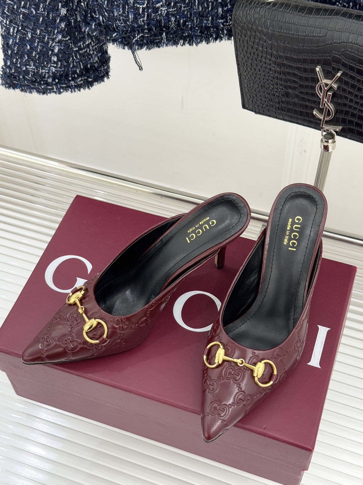 Gucci Women's Horsebit Pointed-Toe Slingback Heels Sandals 3 i1762097789389 5020 0 1