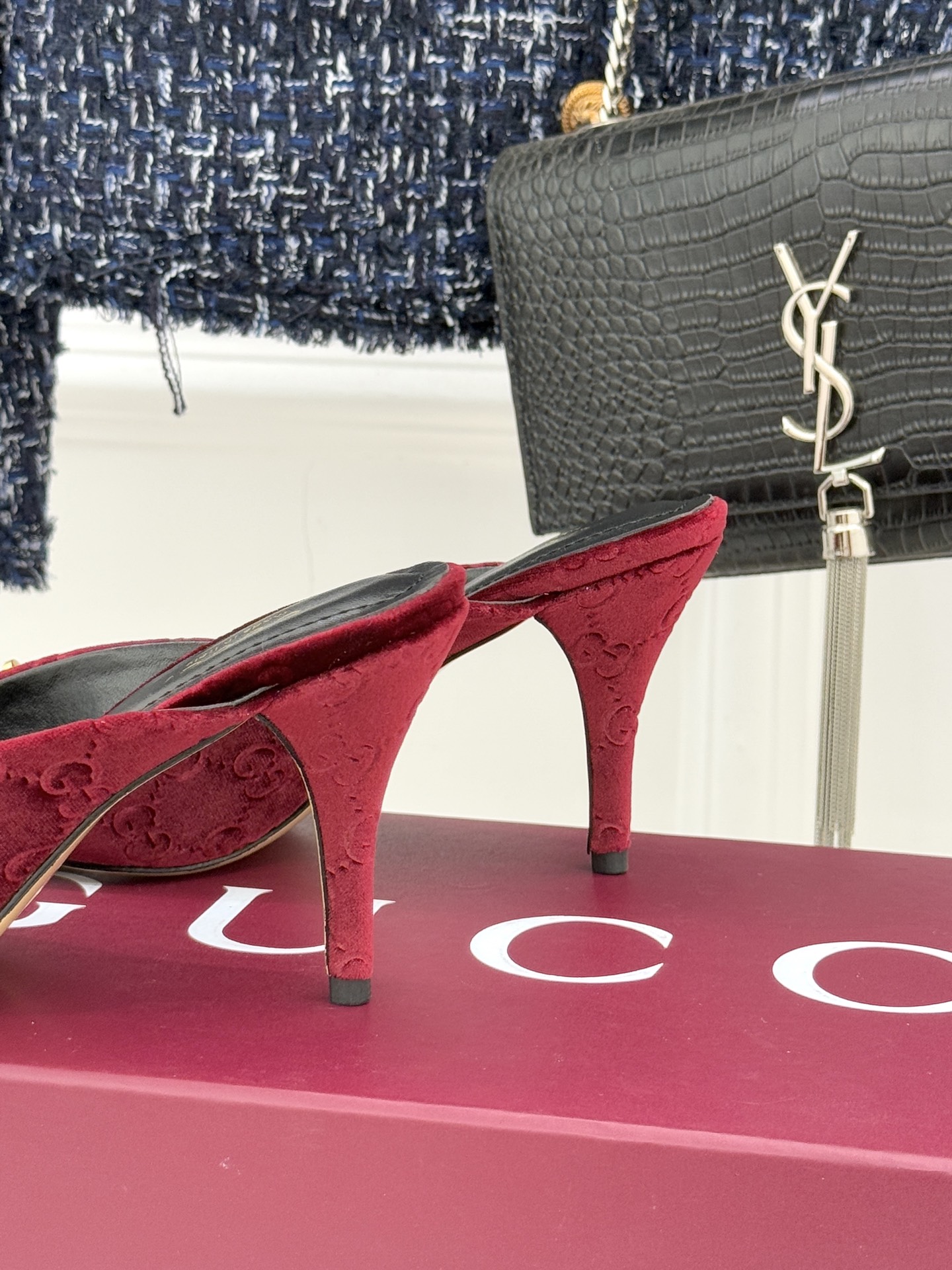 Gucci Women's Horsebit Pointed-Toe Slingback Heels Sandals, Leather 7 i1762097842306 6397 0 5