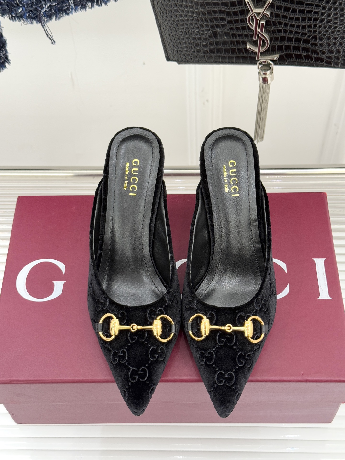 Gucci Horsebit Pointed-Toe Heeled Sandals: Luxurious Suede & Leather, Size 35-39 5 i1762097895338 8649 0 3