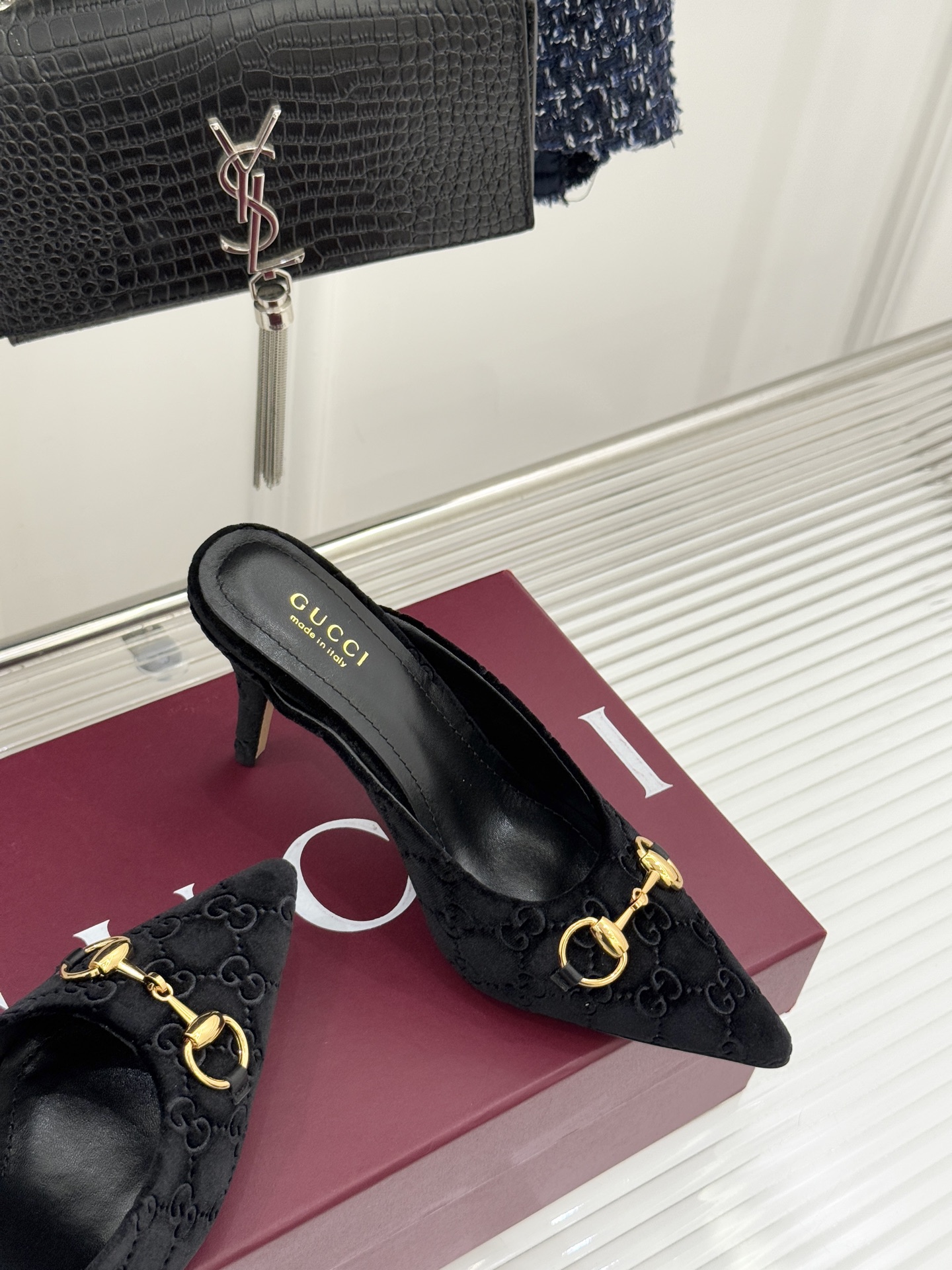 Gucci Horsebit Pointed-Toe Heeled Sandals: Luxurious Suede & Leather, Size 35-39 6 i1762097896656 4415 0 4