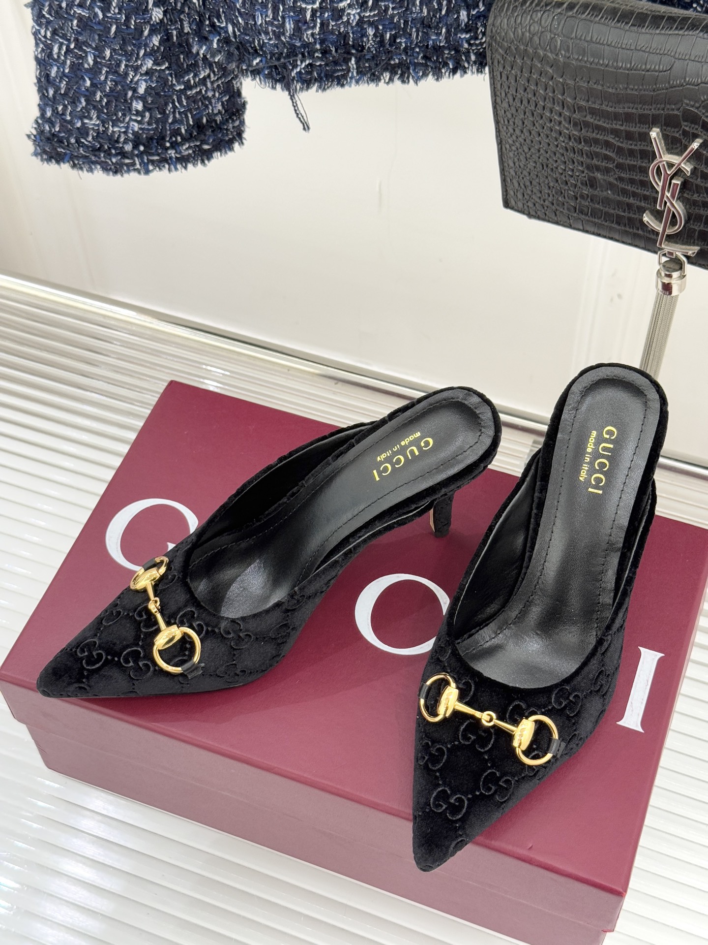 Gucci Horsebit Pointed-Toe Heeled Sandals: Luxurious Suede & Leather, Size 35-39 3 i1762097896706 9693 0 1