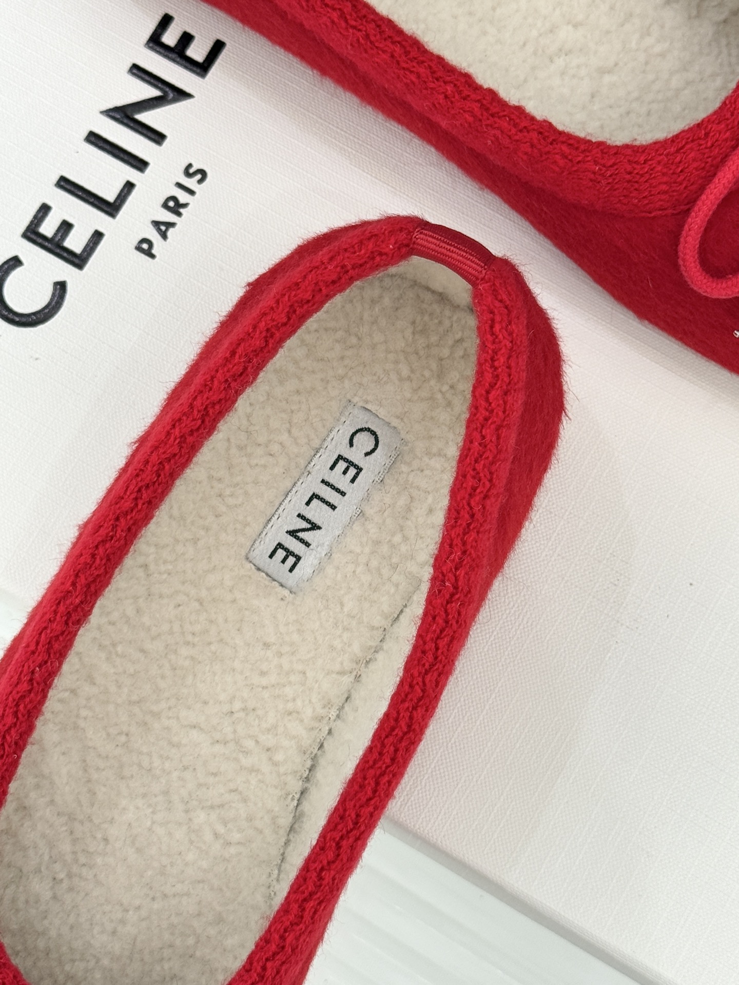 Celine /塞琳25WF新品蝴蝶结针织毛毛平底芭蕾舞鞋当芭蕾美学的灵动邂逅布尔乔亚风的慵懒精致这双芭