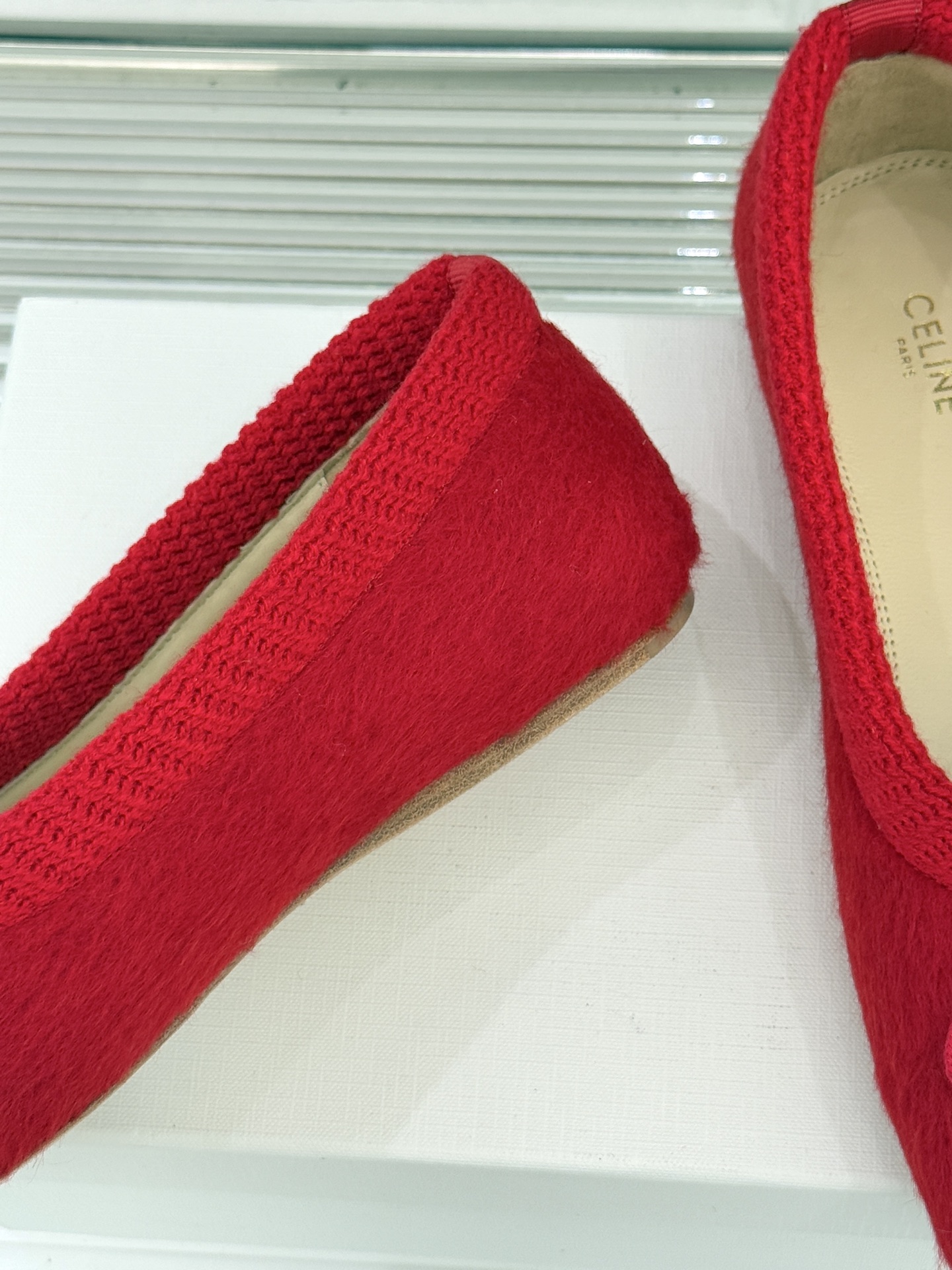 Celine /塞琳25WF新品蝴蝶结针织毛毛平底芭蕾舞鞋当芭蕾美学的灵动邂逅布尔乔亚风的慵懒精致这双芭