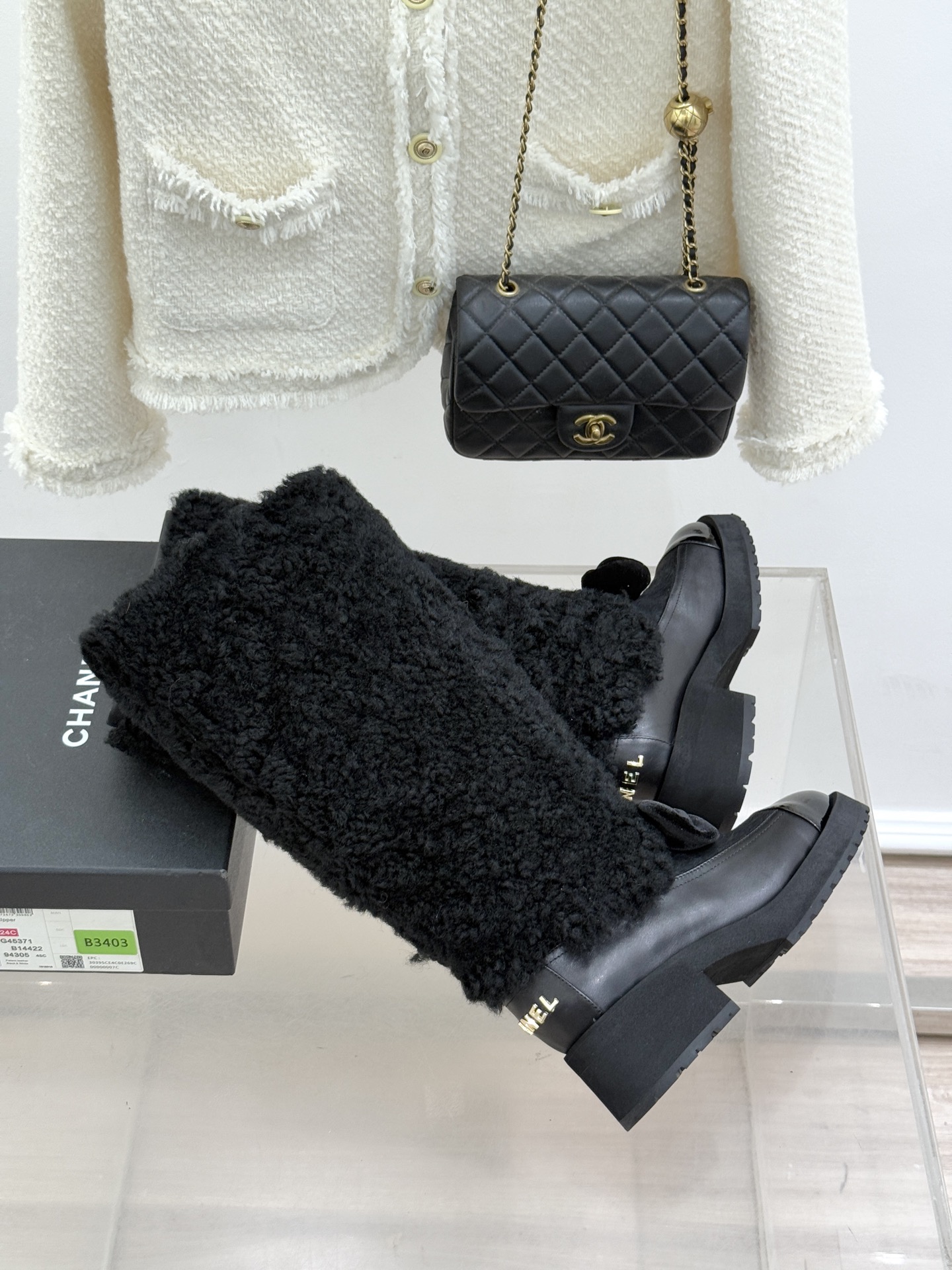 CHANE*｜小香25N Coco Neige双C蝴蝶结拼色厚底雪地靴当圣莫里茨的初雪邂逅巴黎格调这款雪