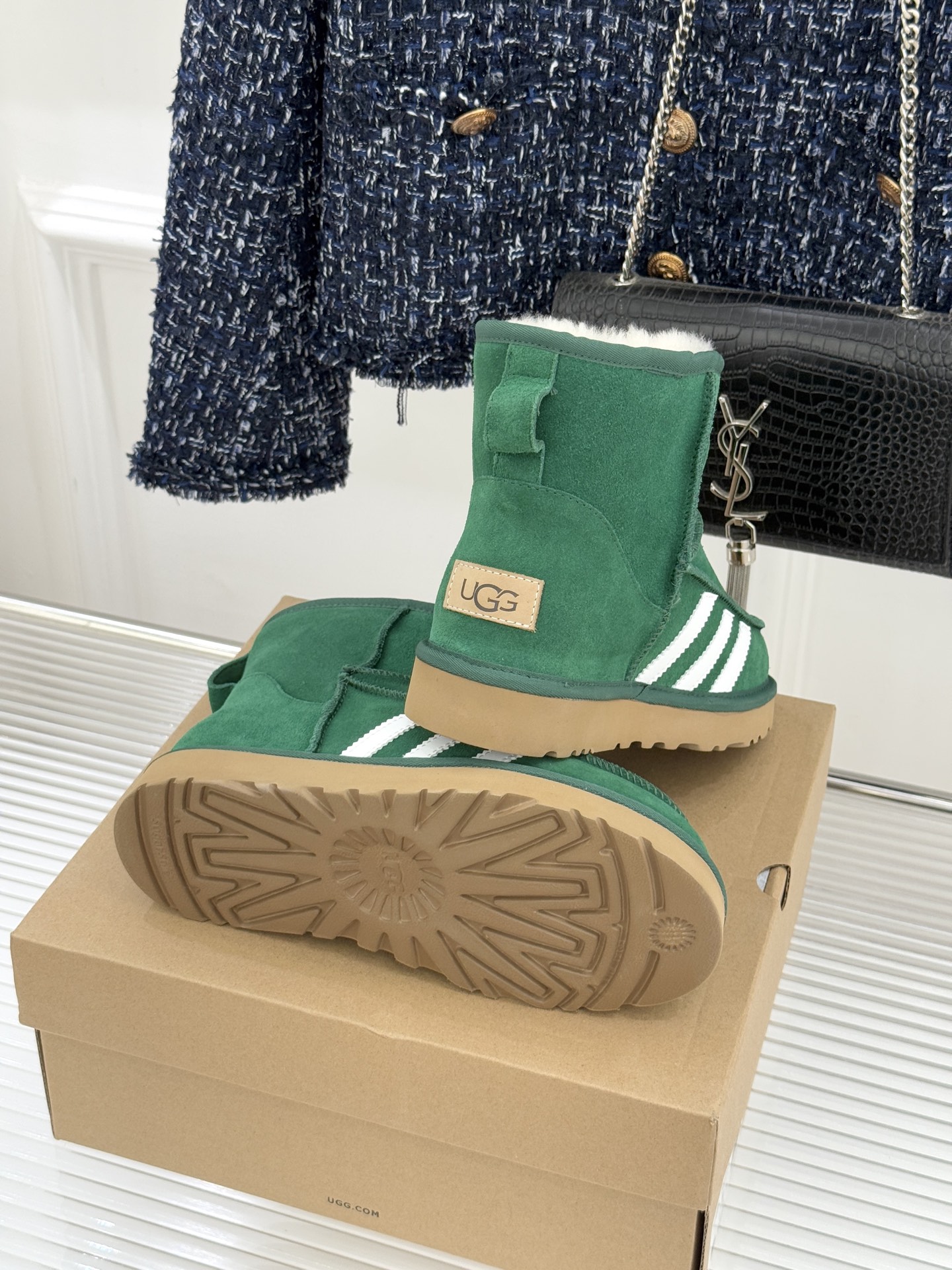 UGG X PUMA彪马联名款新品雪地靴当雪地靴界的保暖标杆UGG与运动领域的潮流先锋PUMA跨界相拥打