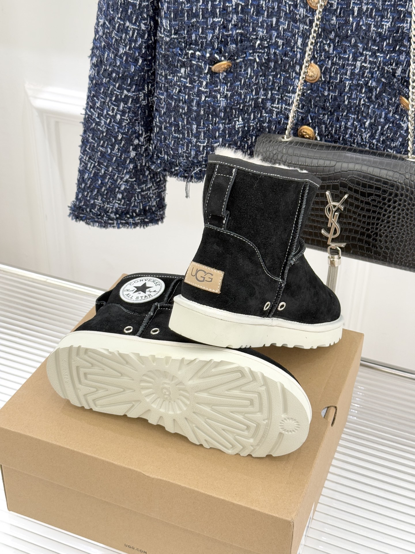 UGG X PUMA彪马联名款新品雪地靴当雪地靴界的保暖标杆UGG与运动领域的潮流先锋PUMA跨界相拥打