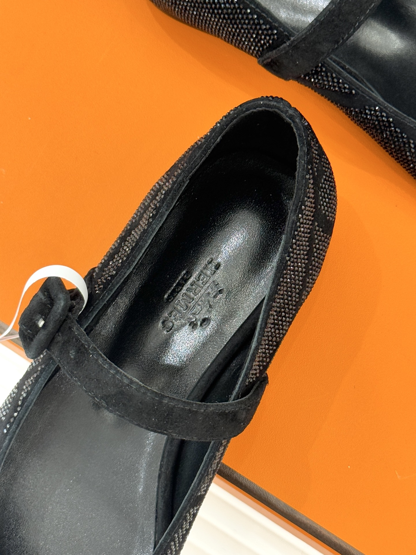 顶版 （配原版飞机盒）Hermès/爱马仕26WF新品水钻玛丽珍鞋承袭爱马仕百年制鞋匠心圆头玛丽珍鞋以经