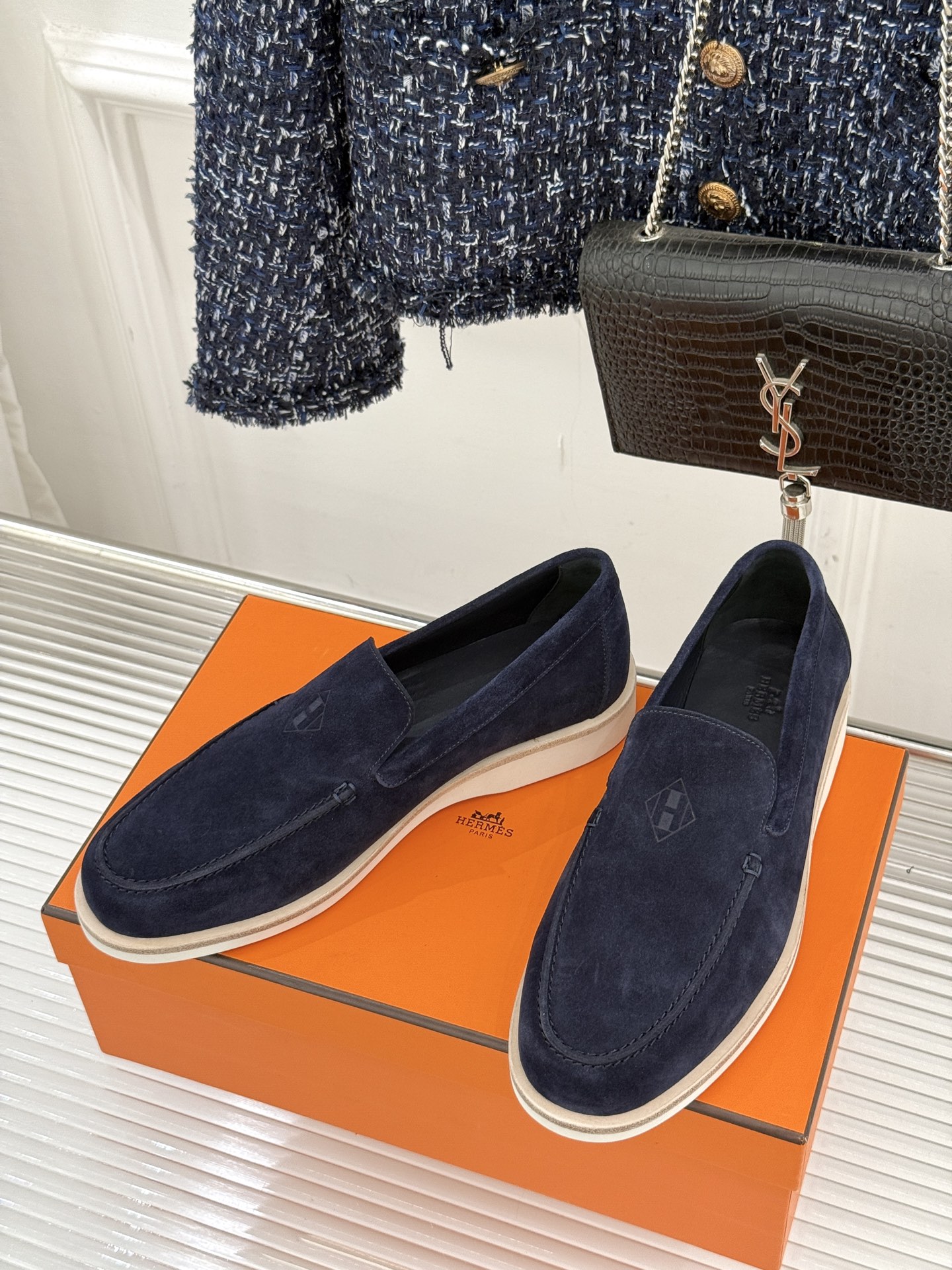 男码＋10Hermès/爱马仕25WF新品复古情侣款乐福鞋爱情—是岁月长河里的熠熠星辰而这双乐福鞋则是这