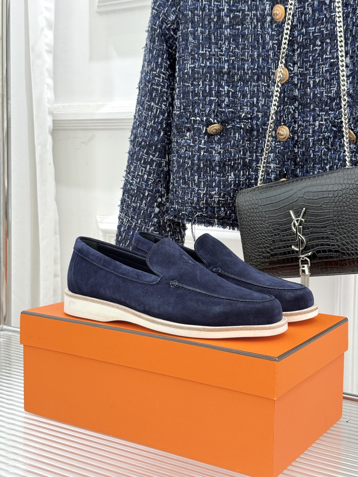 男码＋10Hermès/爱马仕25WF新品复古情侣款乐福鞋爱情—是岁月长河里的熠熠星辰而这双乐福鞋则是这