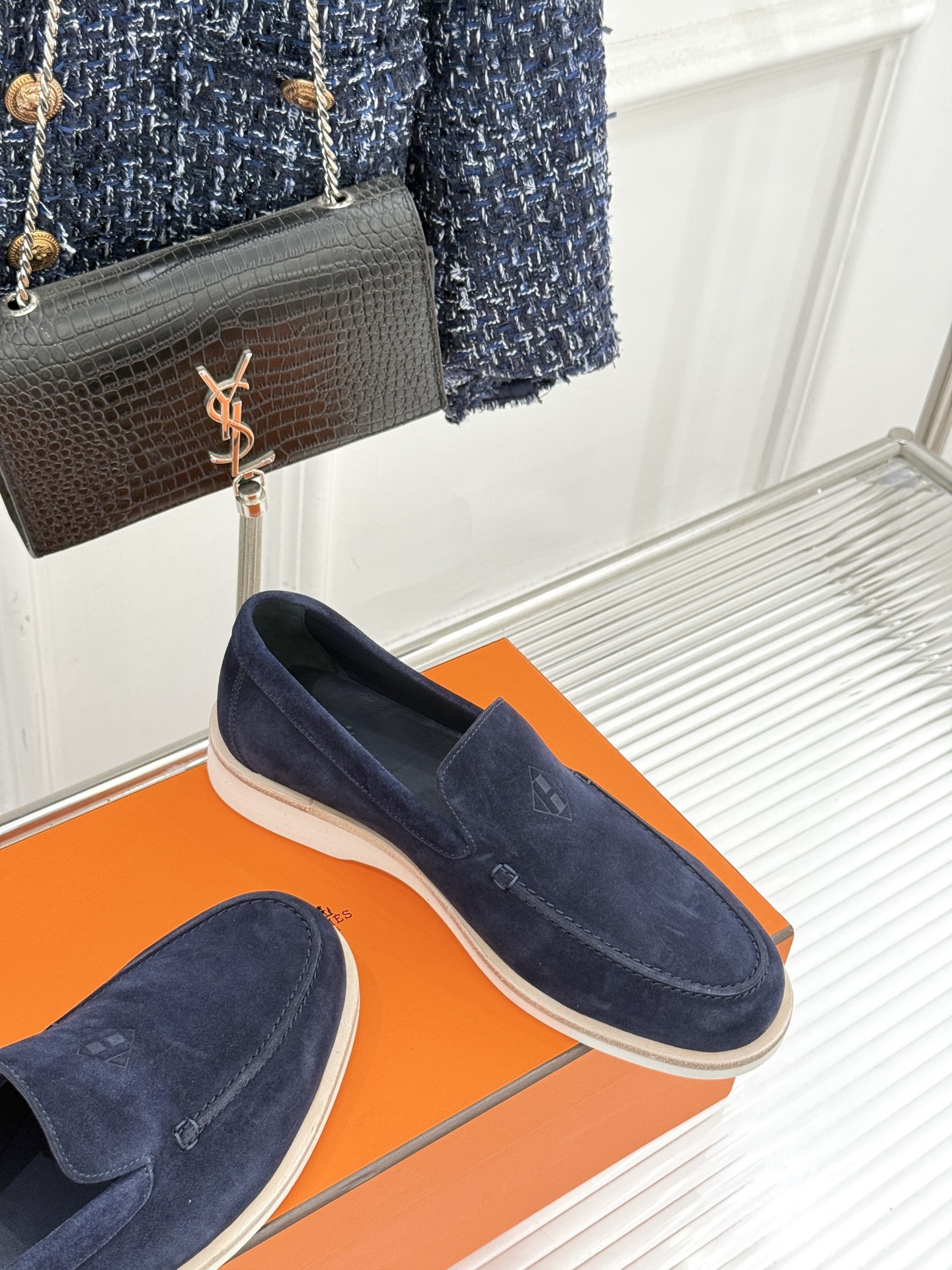 男码＋10Hermès/爱马仕25WF新品复古情侣款乐福鞋爱情—是岁月长河里的熠熠星辰而这双乐福鞋则是这