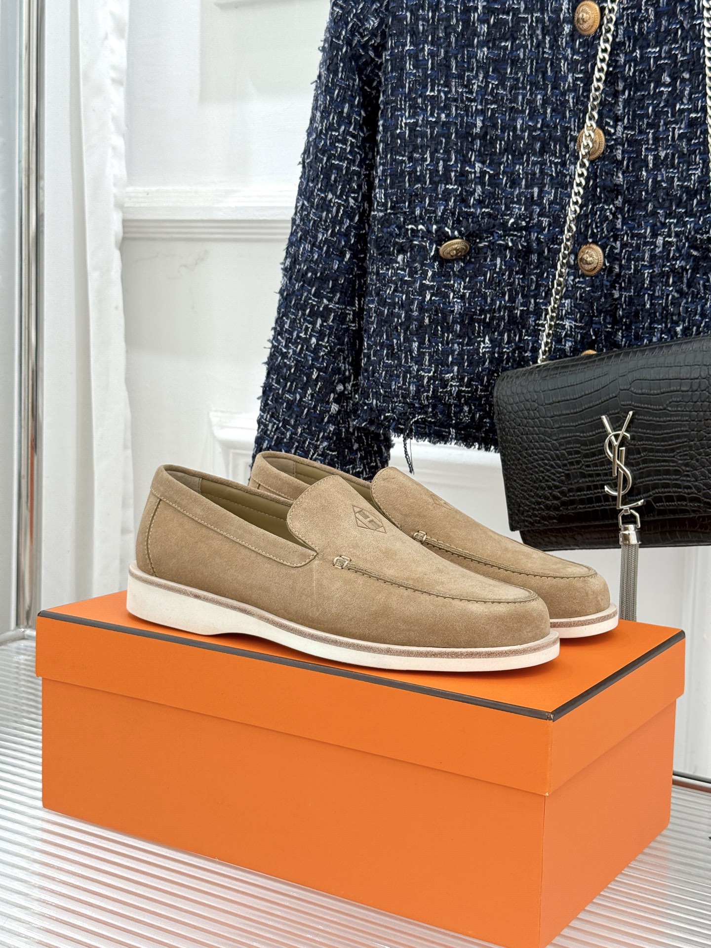 男码＋10Hermès/爱马仕25WF新品复古情侣款乐福鞋爱情—是岁月长河里的熠熠星辰而这双乐福鞋则是这