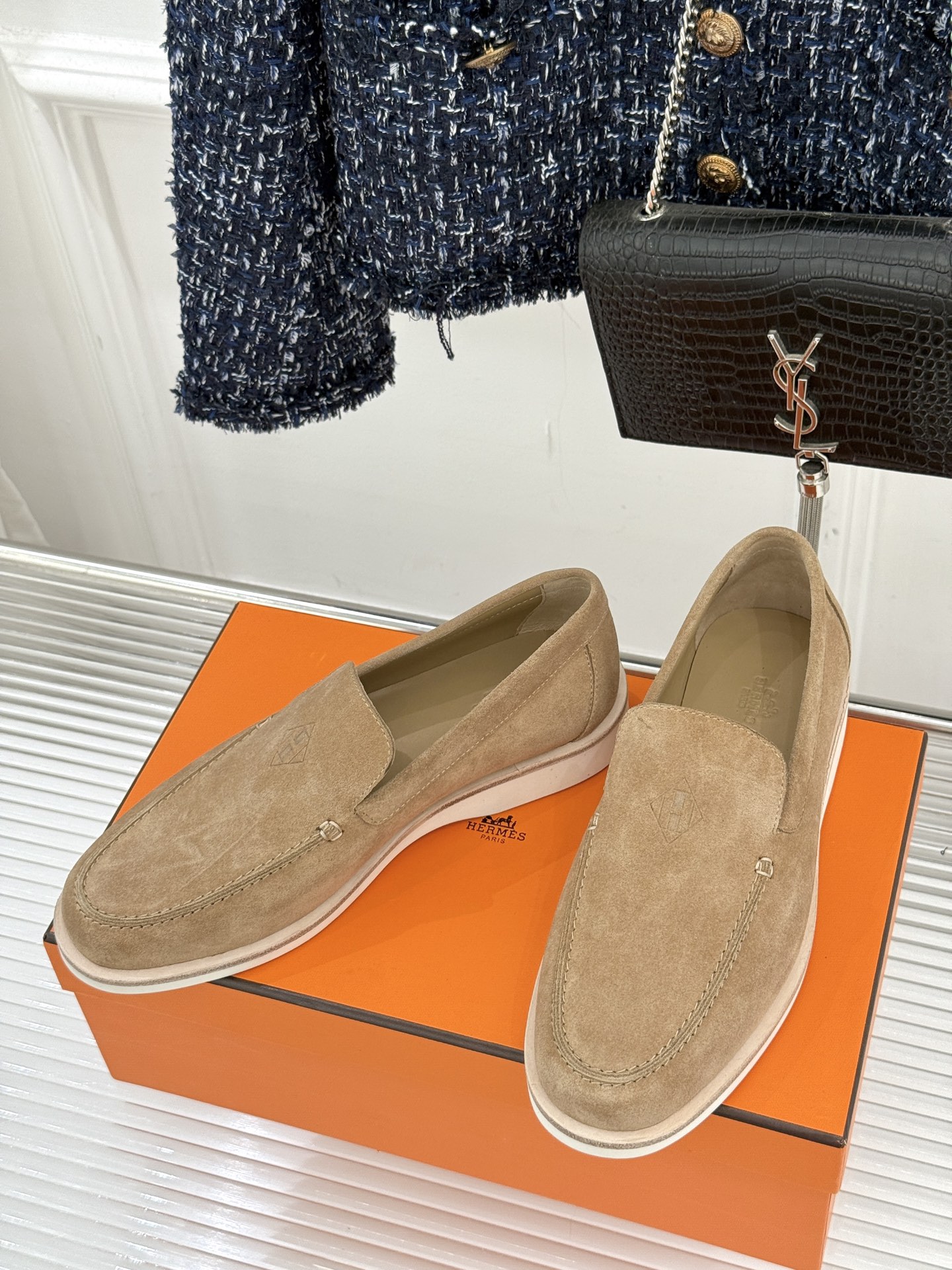 男码＋10Hermès/爱马仕25WF新品复古情侣款乐福鞋爱情—是岁月长河里的熠熠星辰而这双乐福鞋则是这