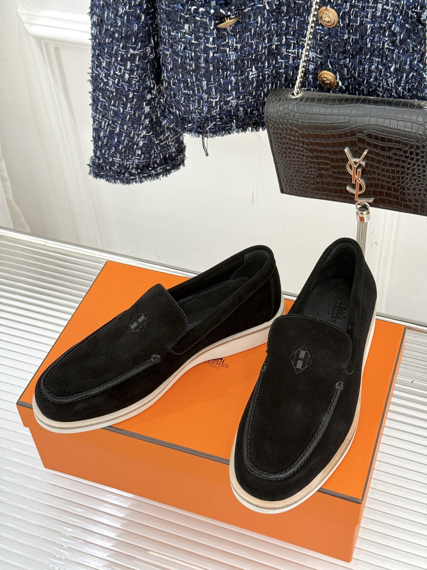 男码＋10Hermès/爱马仕25WF新品复古情侣款乐福鞋爱情—是岁月长河里的熠熠星辰而这双乐福鞋则是这