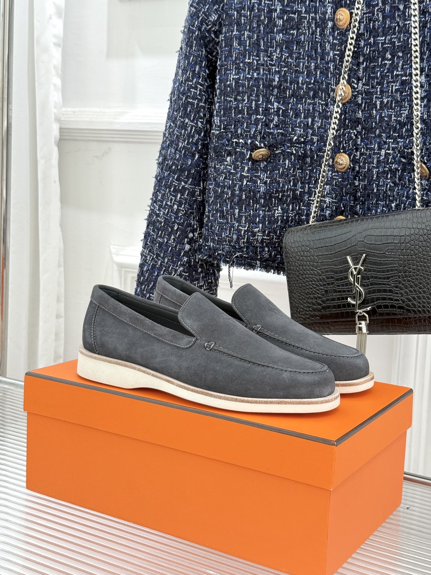 男码＋10Hermès/爱马仕25WF新品复古情侣款乐福鞋爱情—是岁月长河里的熠熠星辰而这双乐福鞋则是这