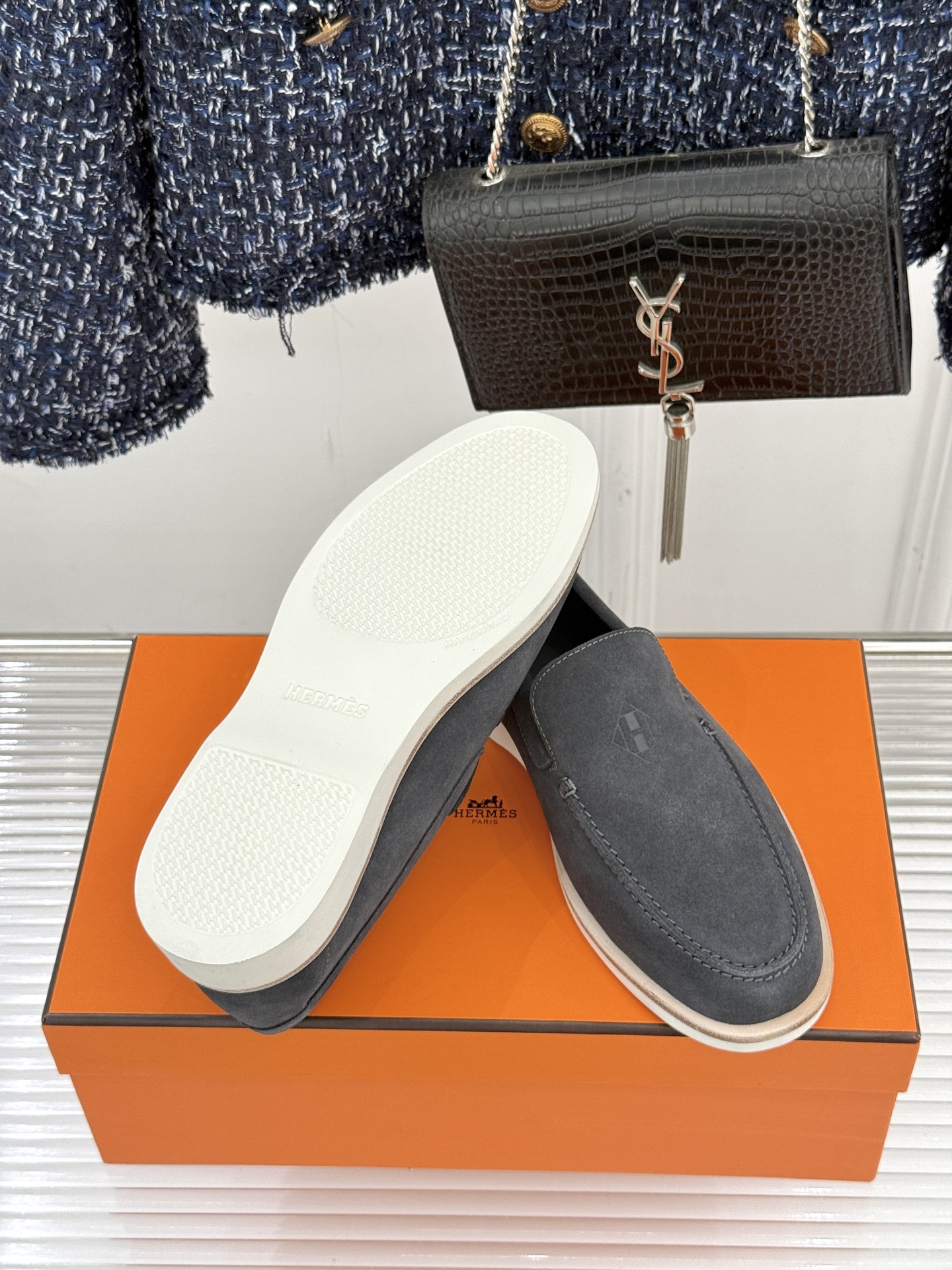 男码＋10Hermès/爱马仕25WF新品复古情侣款乐福鞋爱情—是岁月长河里的熠熠星辰而这双乐福鞋则是这