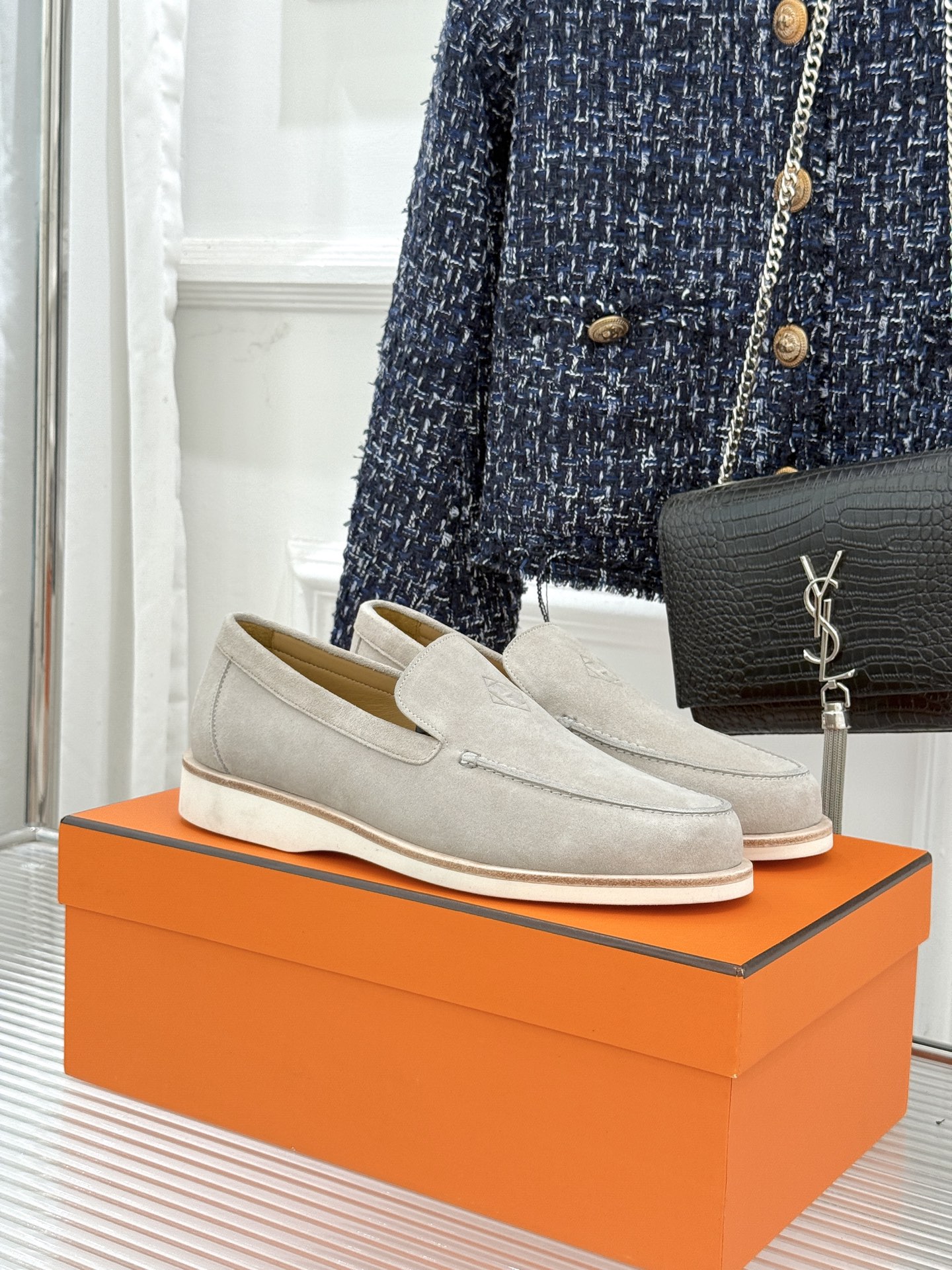 男码＋10Hermès/爱马仕25WF新品复古情侣款乐福鞋爱情—是岁月长河里的熠熠星辰而这双乐福鞋则是这