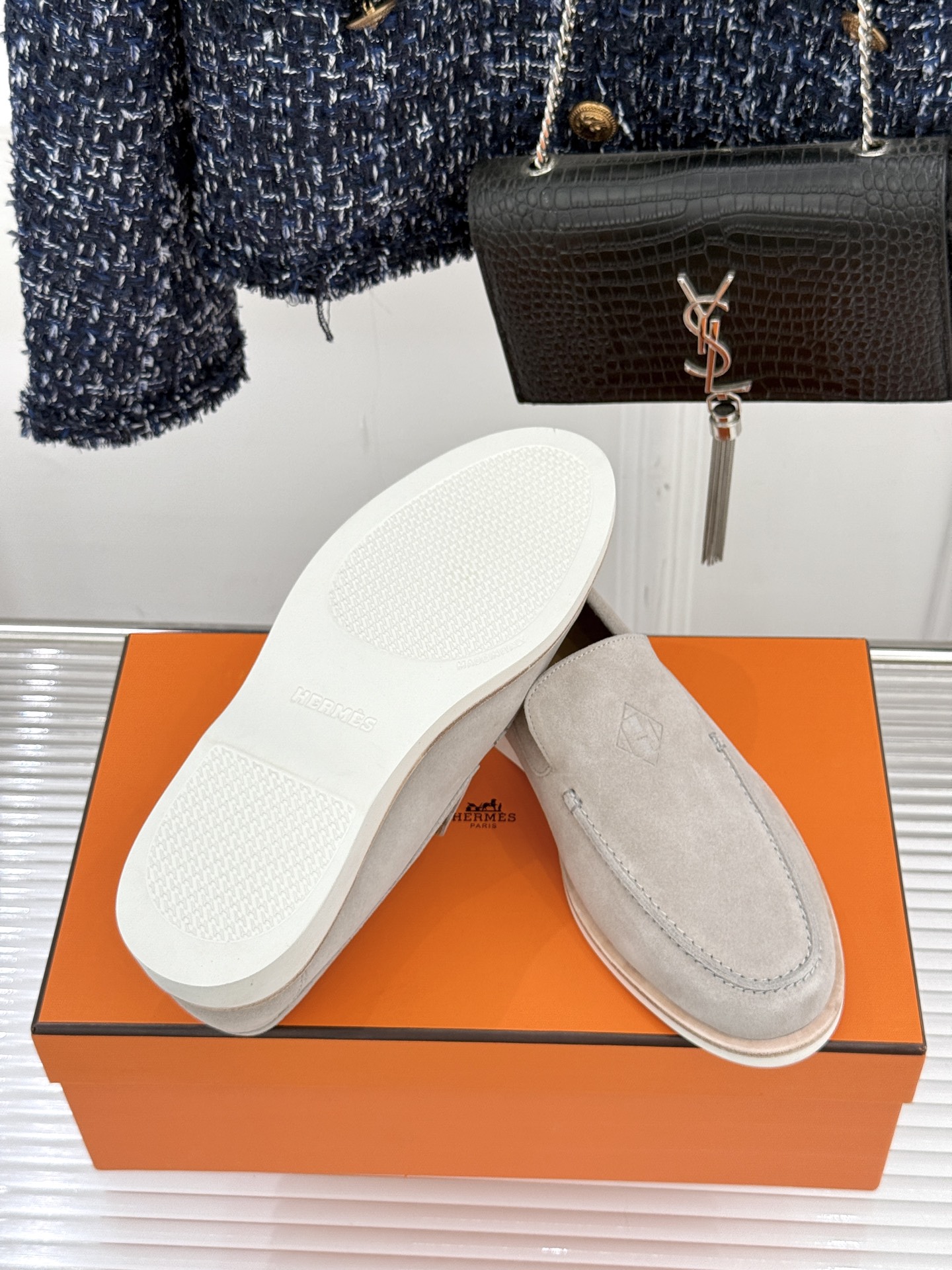 男码＋10Hermès/爱马仕25WF新品复古情侣款乐福鞋爱情—是岁月长河里的熠熠星辰而这双乐福鞋则是这