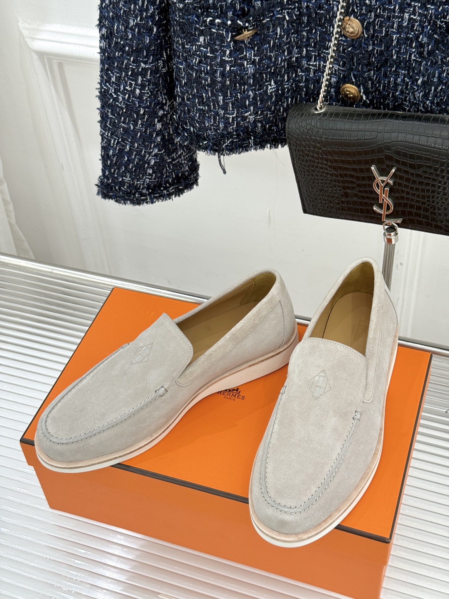 男码＋10Hermès/爱马仕25WF新品复古情侣款乐福鞋爱情—是岁月长河里的熠熠星辰而这双乐福鞋则是这