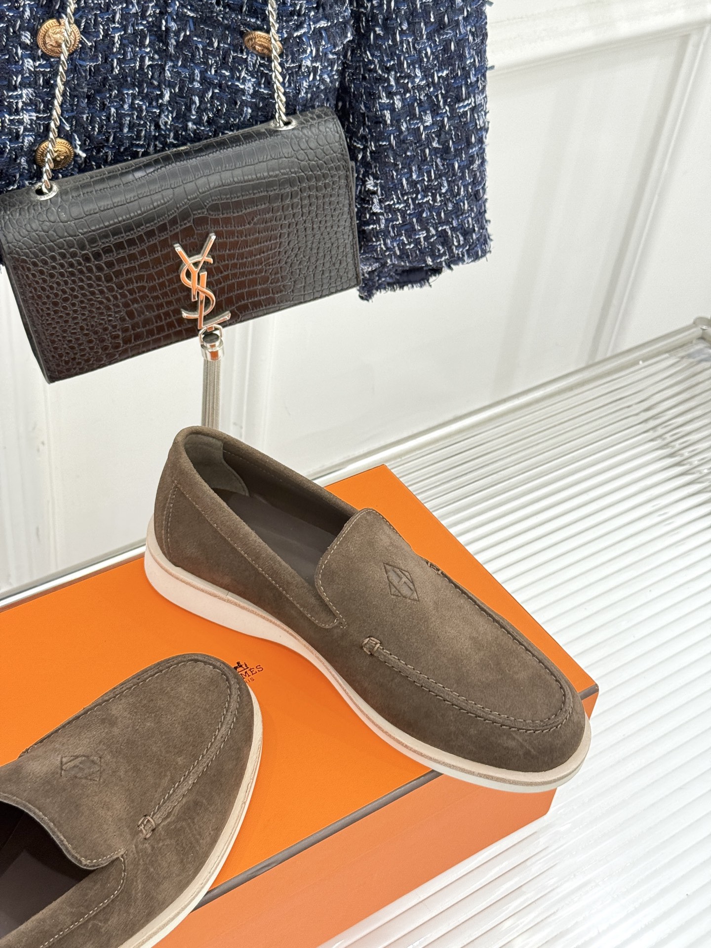 男码＋10Hermès/爱马仕25WF新品复古情侣款乐福鞋爱情—是岁月长河里的熠熠星辰而这双乐福鞋则是这