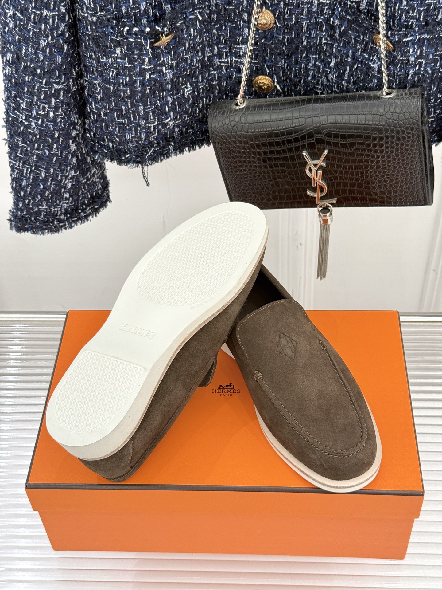 男码＋10Hermès/爱马仕25WF新品复古情侣款乐福鞋爱情—是岁月长河里的熠熠星辰而这双乐福鞋则是这