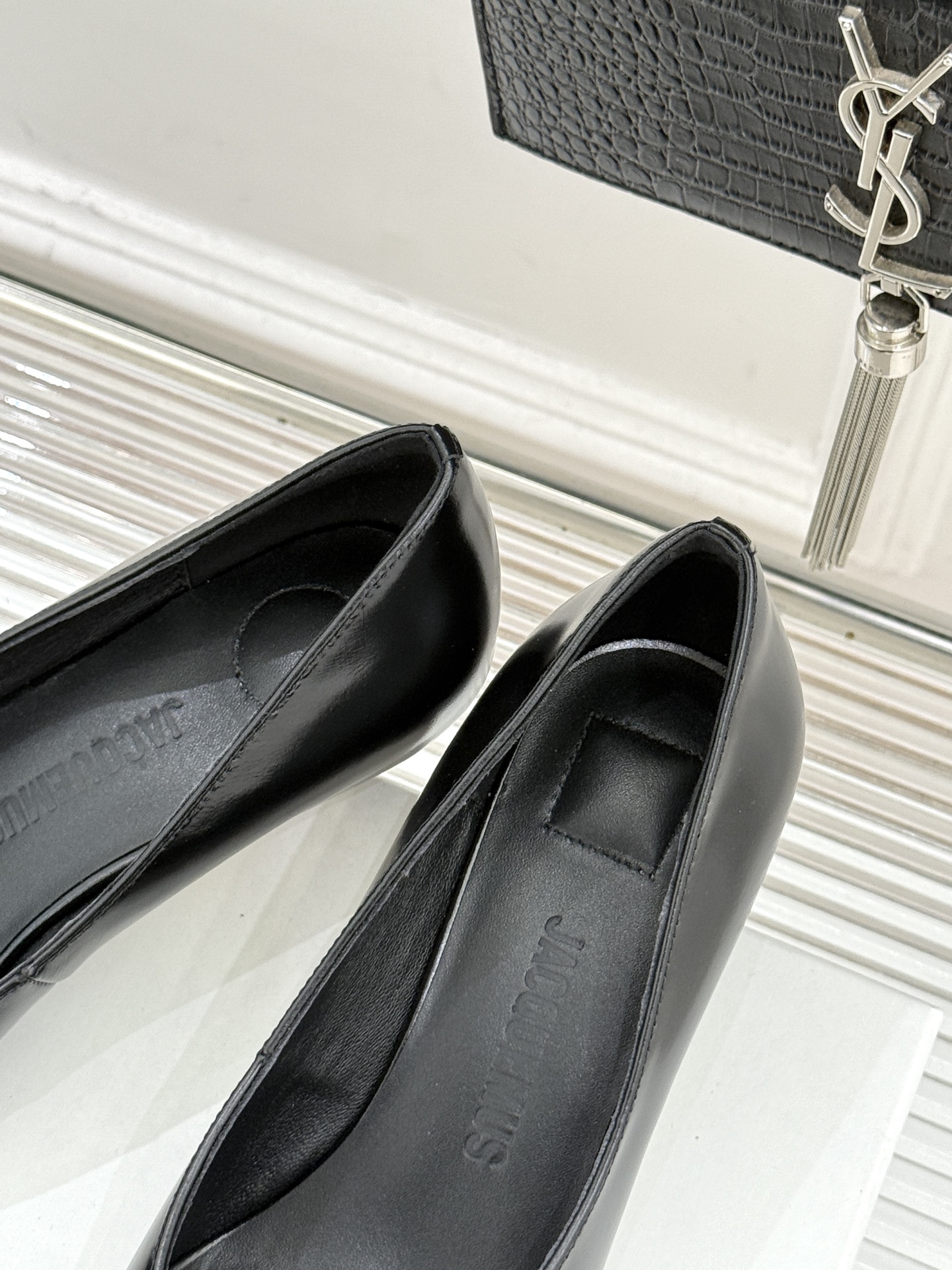 JACQUES 25WF新品蝴蝶结尖头猫跟高跟鞋单鞋当东方雅致与法式浪漫撞个满怀这双鞋以3.5cm猫跟为